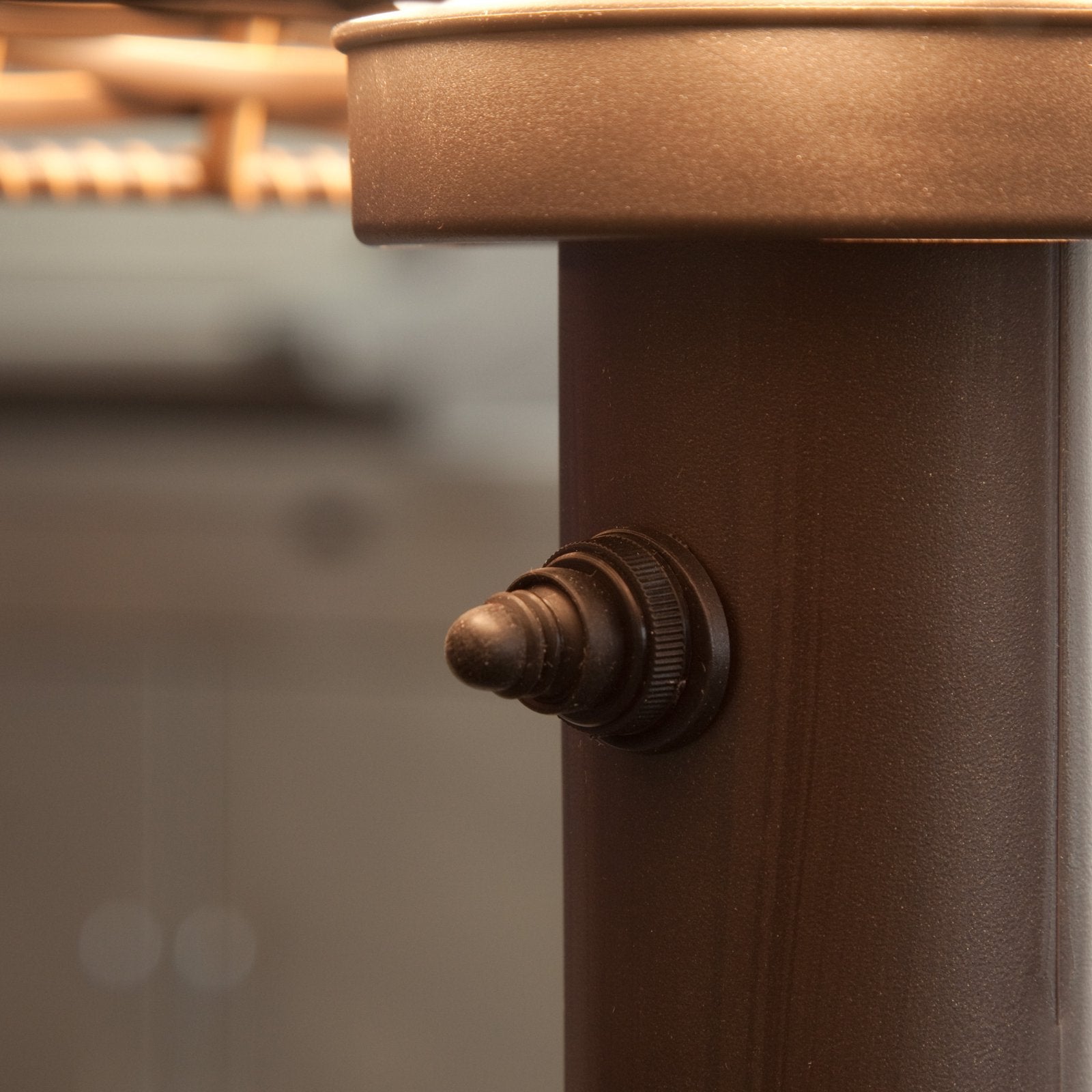 Patio Living Concepts Table Lamp 34in Wood Bronze Walnut Model 17257