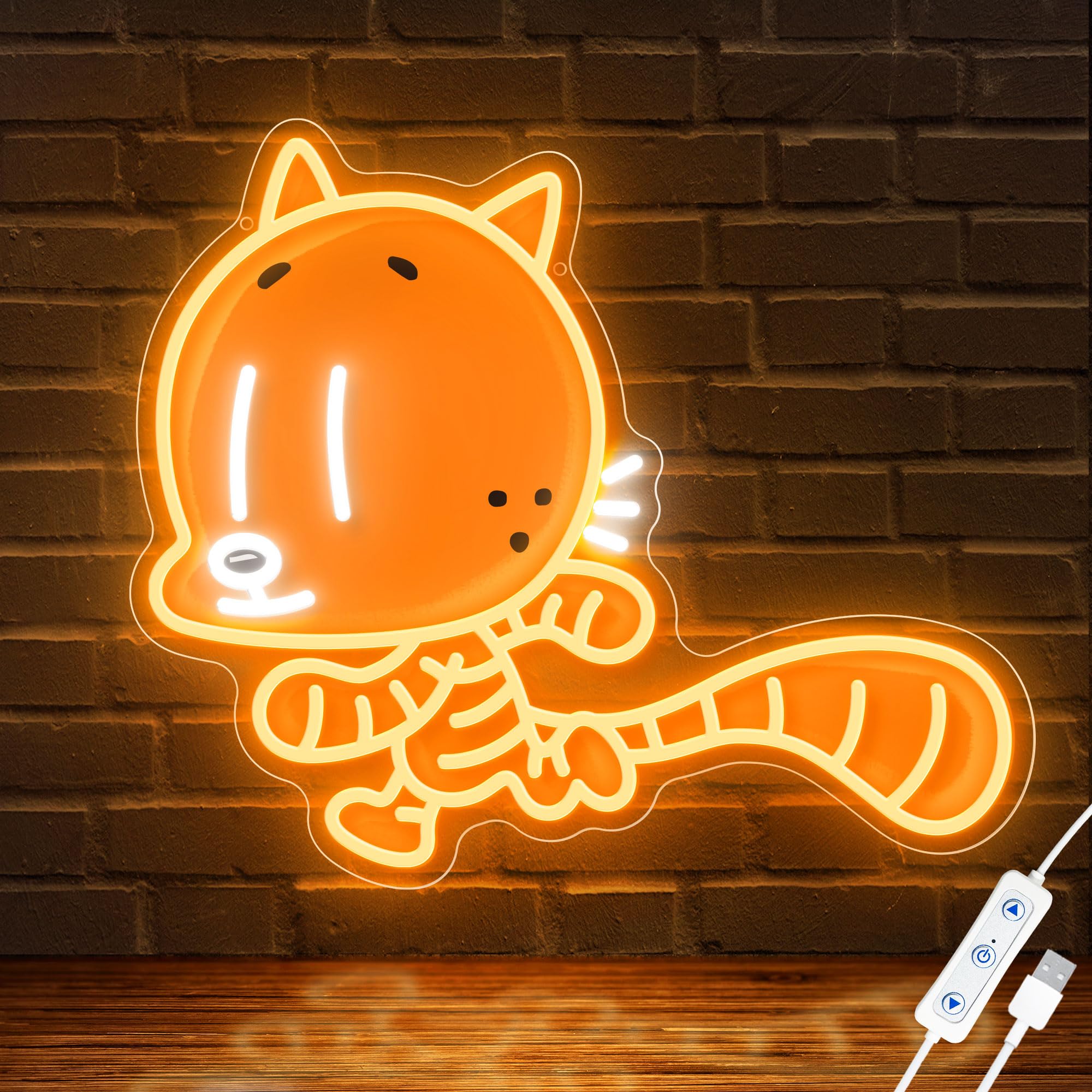 Officially Licensed Cat Kid Uv discomfort-reducingted Led Neon Light - Inspired Wall Art  Vibrant Kids Room Decor  Superhero-Themed Night Light  Gift For Dog Man Book Fans (15 * 12.8)