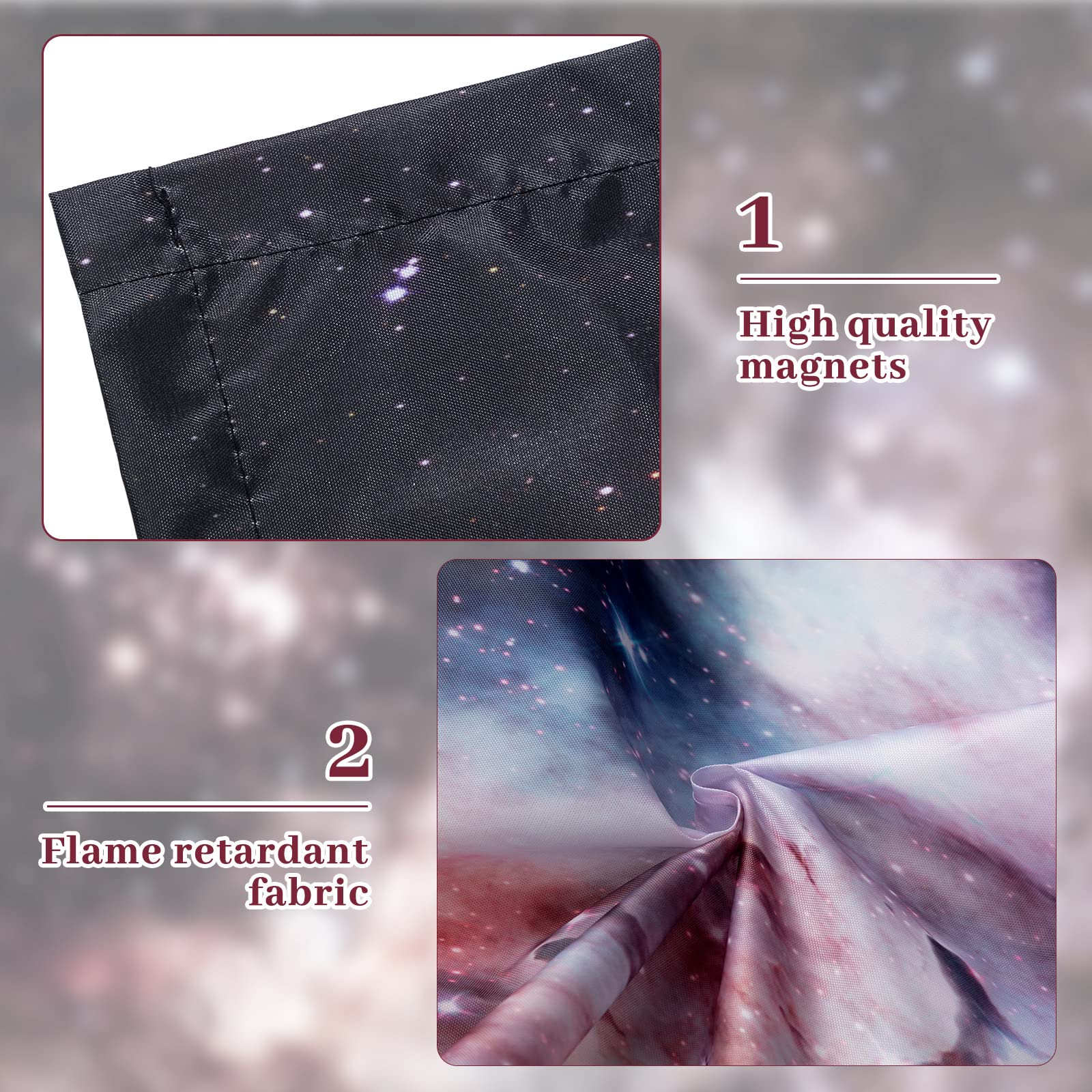 Hortsun Fluorescent Light Covers 4 Pack Magnetic 4 x 2 Feet Star and Cloud for Drop Ceiling