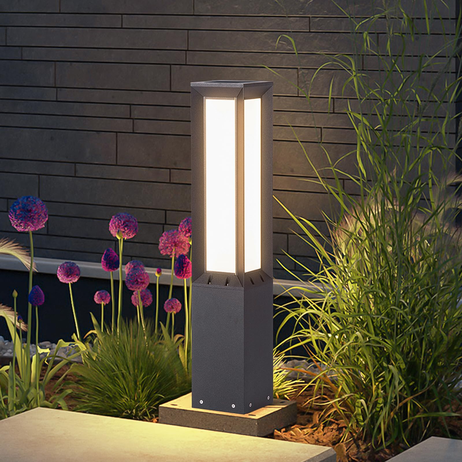 PAKEDANDUN 31.5 Outdoor Solar Lanterns Waterproof with IP65, 3000K Outdoor Floor Lamp, Large Floor Lamps with Remote Brightness 
