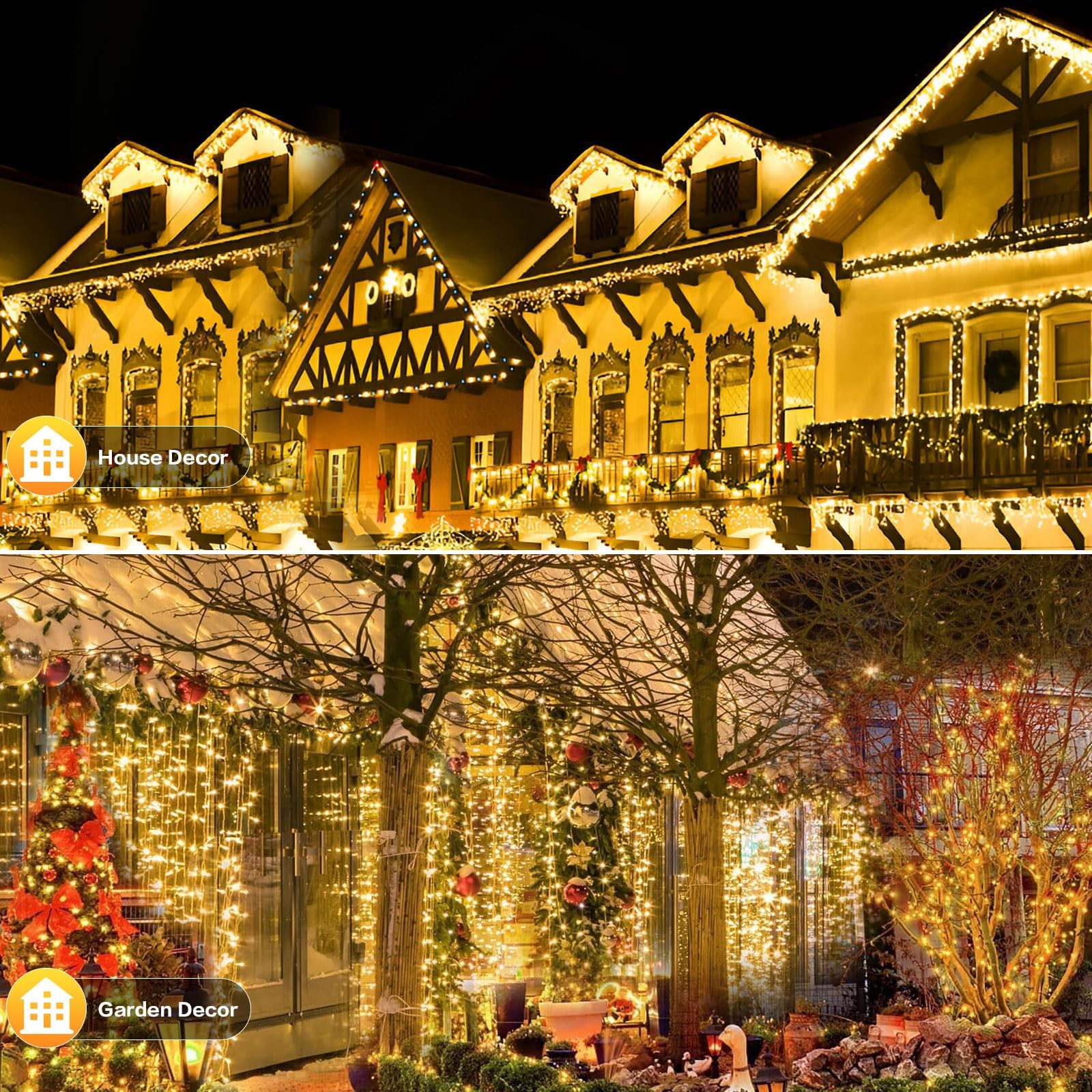 Syouhome 4 Pack Solar String Lights Outdoor, 400 Led Extra-Long 156Ft Solar Lights Outdoor With 8 Lighting Modes, Ip65 Waterproo