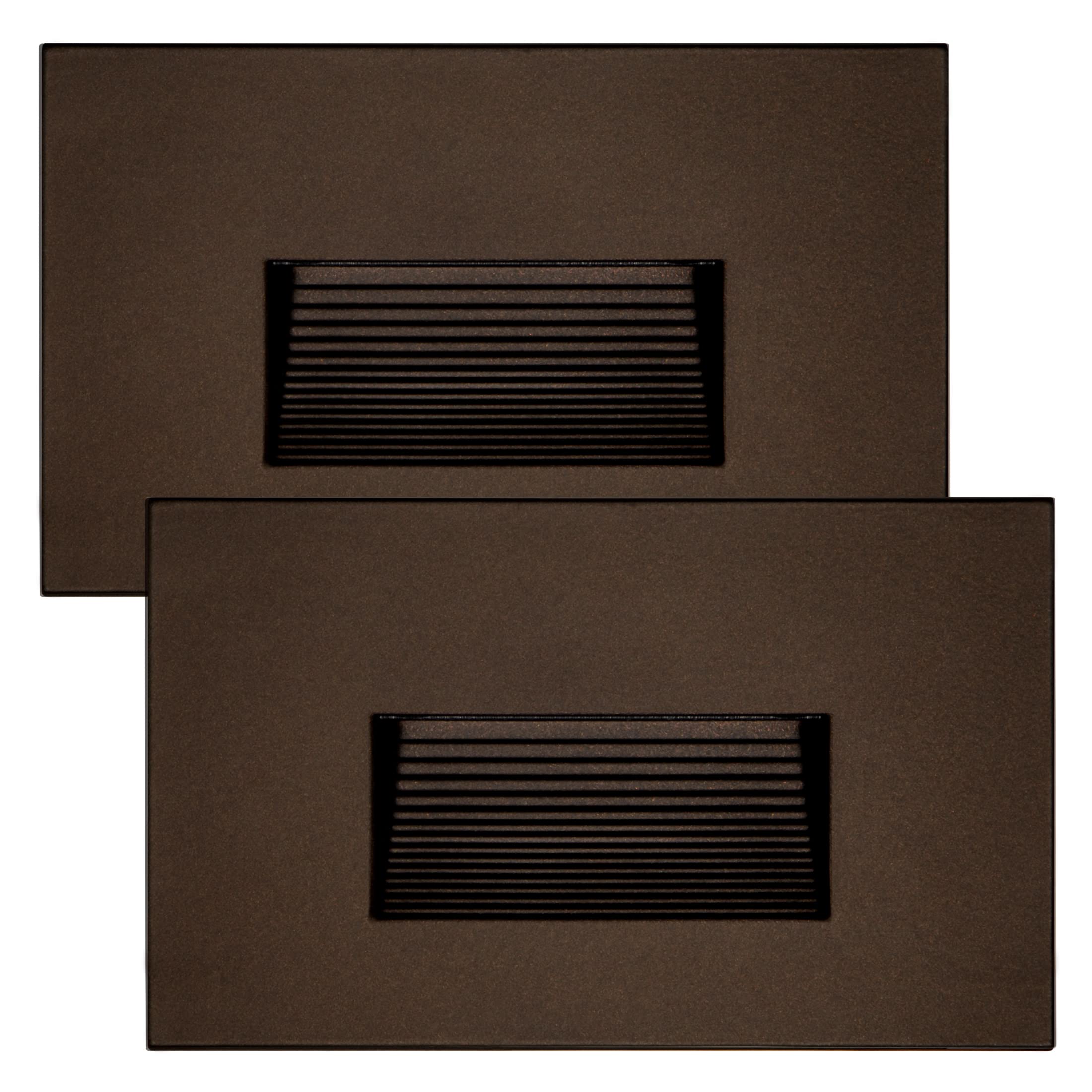 Maxxima Horizontal LED Step Light, Indoor/Outdoor Stair Light, 3 CCT Color Selectable 3000K, 4000K, 5000K, 50 Lumens, Oil Rubbed