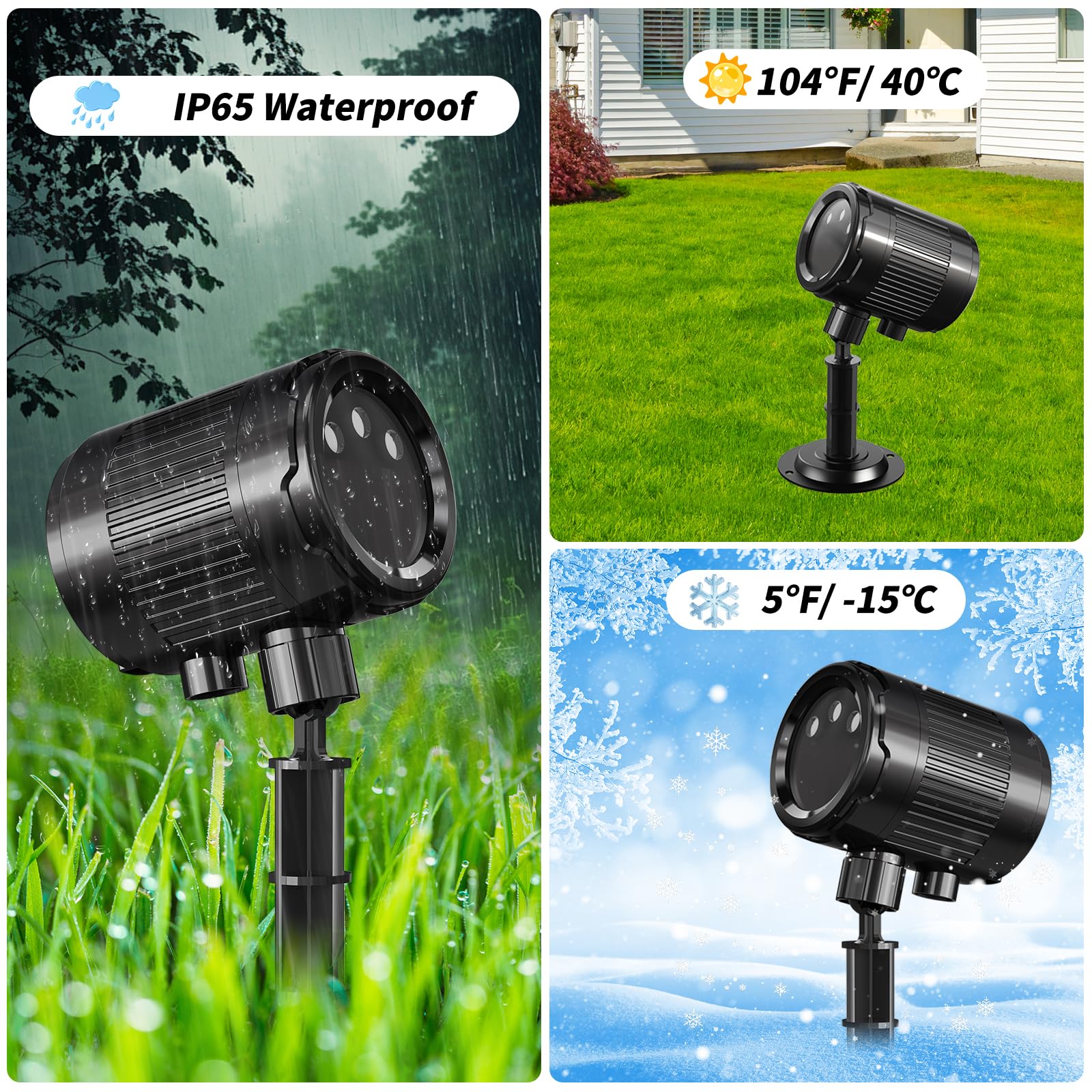 Christmas Laser Projector Light Outdoor: Rgb 3 Colors Firefly Moving Laser Lights, Ip65 Waterproof Star Projector Lights Show De