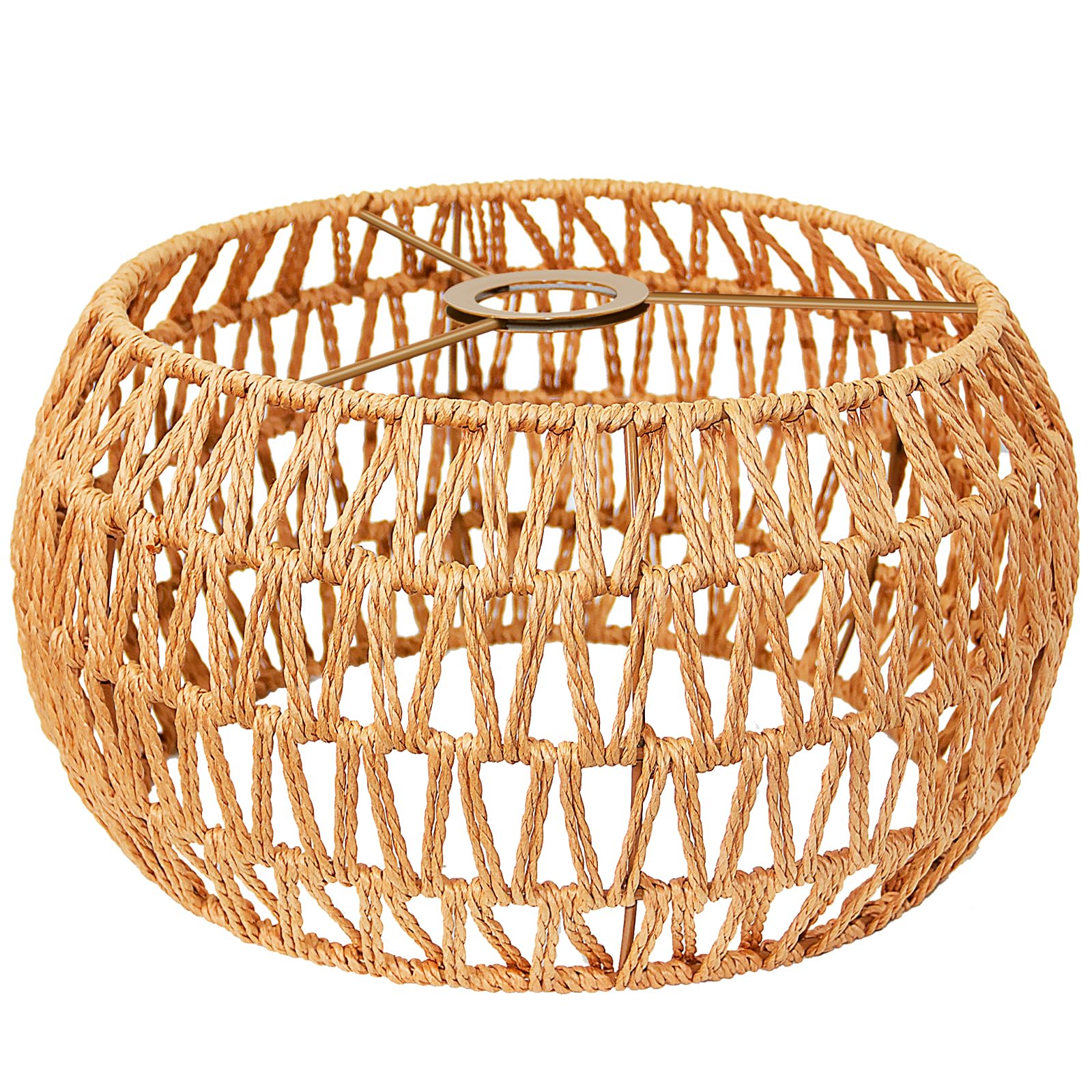 LUCORUSC Hanging Light Lamp Shades Boho Rattan Lamp Shades, Woven LampShades for Floor Lamps Rattan Pendant Lights Boho Lamp Cei