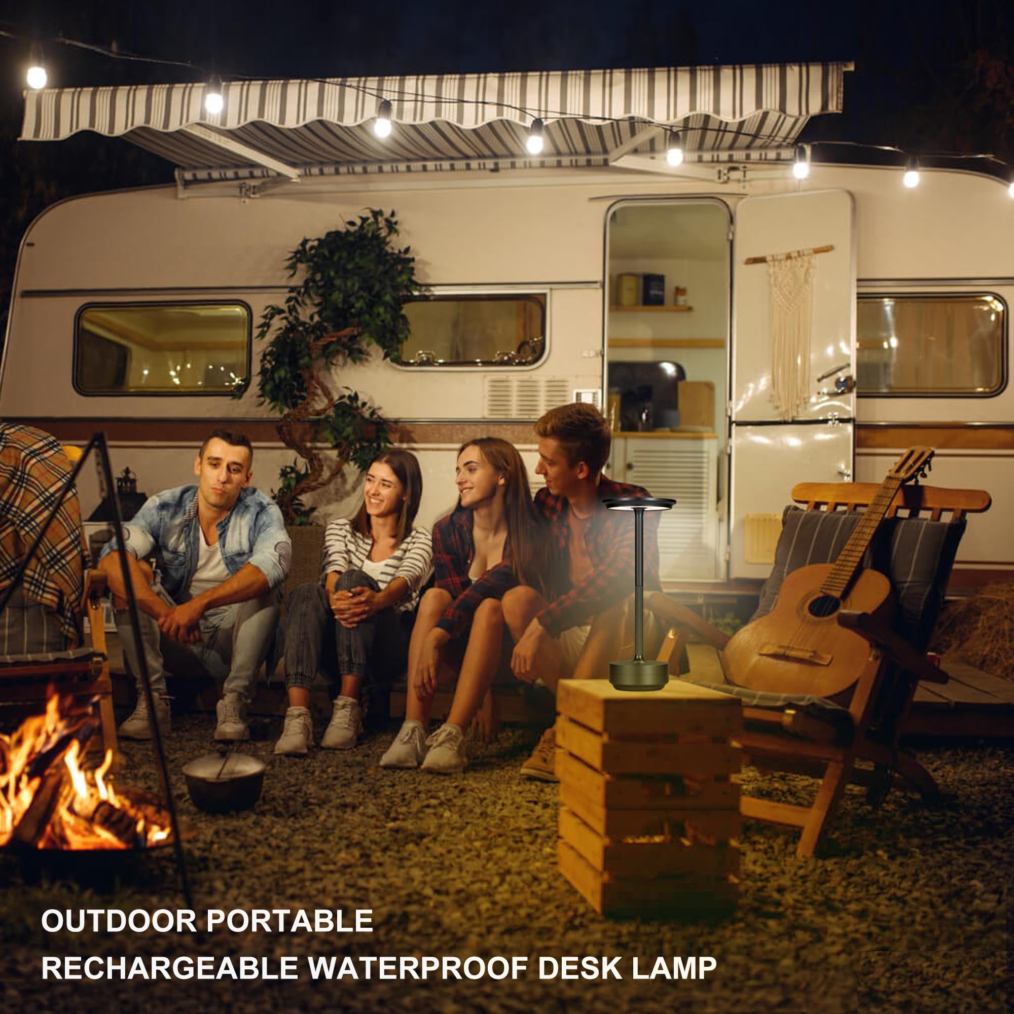 Fdidc Led Cordless Table Lamps - 2 Pack Rechargeable, Portable Touch Lights For Home & Outdoor