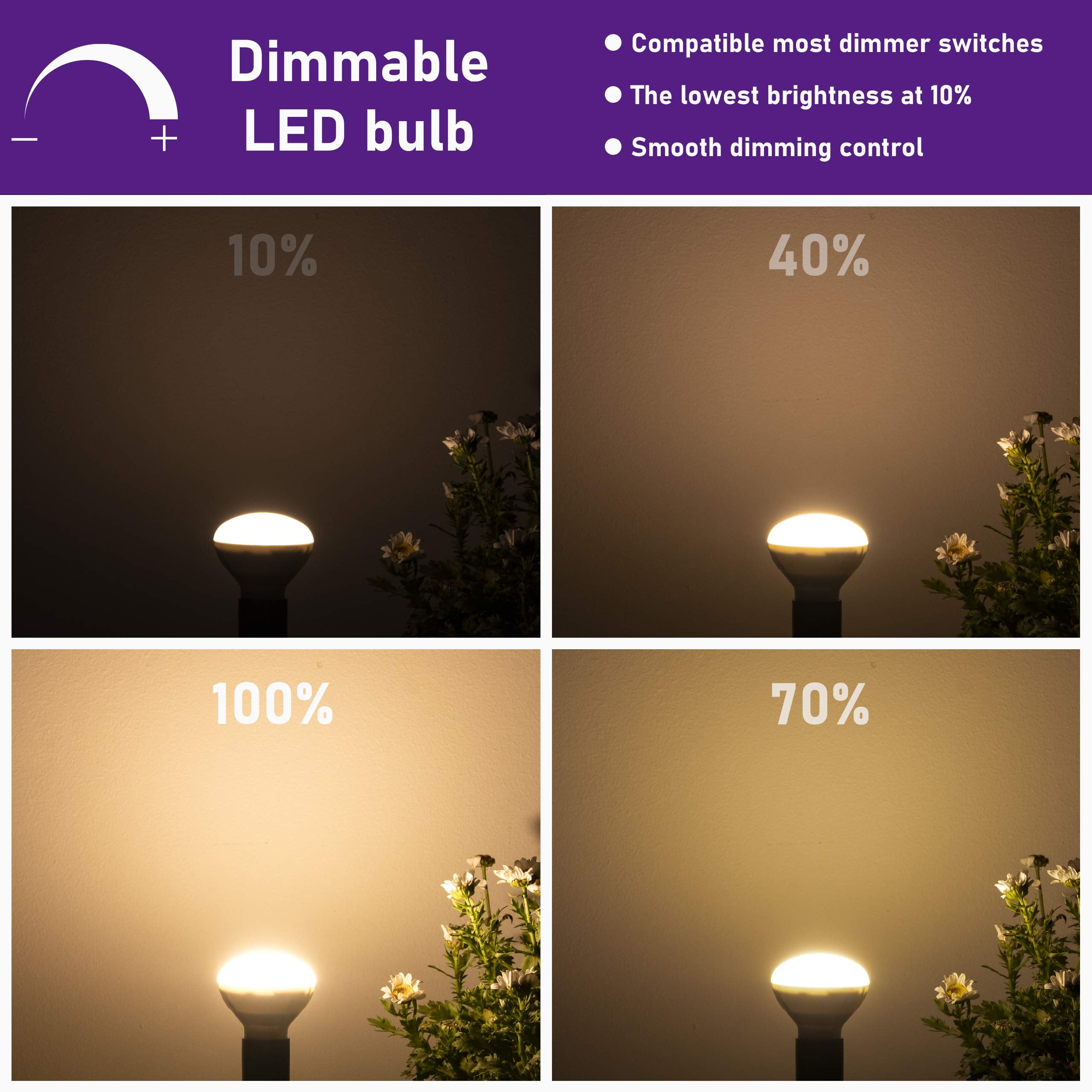 Maelsrlg E17 R14 LED Bulb Dimmable 4W(40W Equivalent) Small Light Bulb, E17 Intermediate Base, 300 Lumens, Curio Cabinet Light B