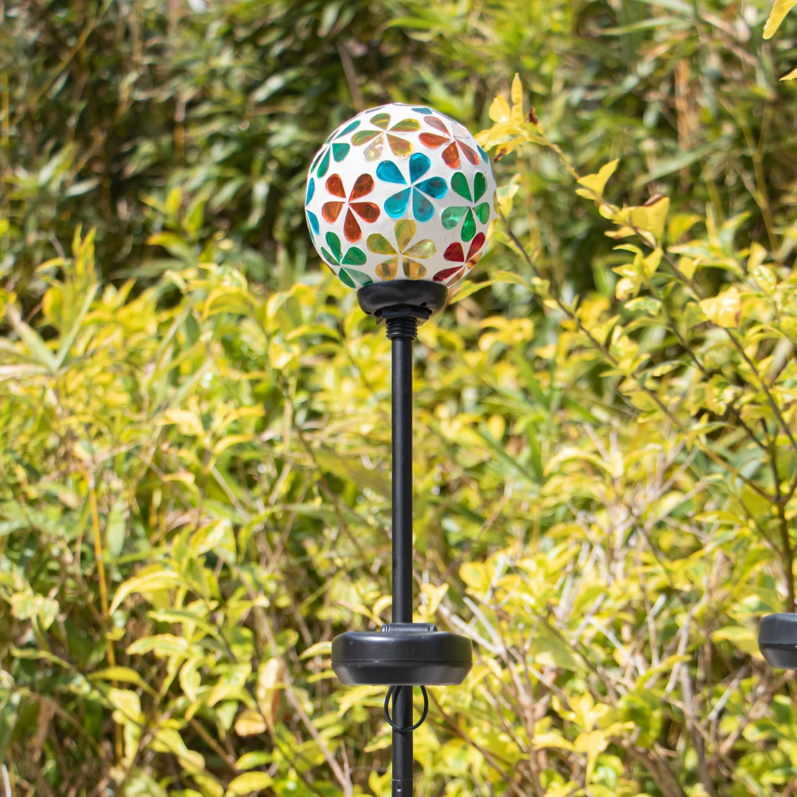 Vcuteka Mosaic Solar Garden Lights - Waterproof Led Pathway Decor For Lawn & Patio (Multicolor)