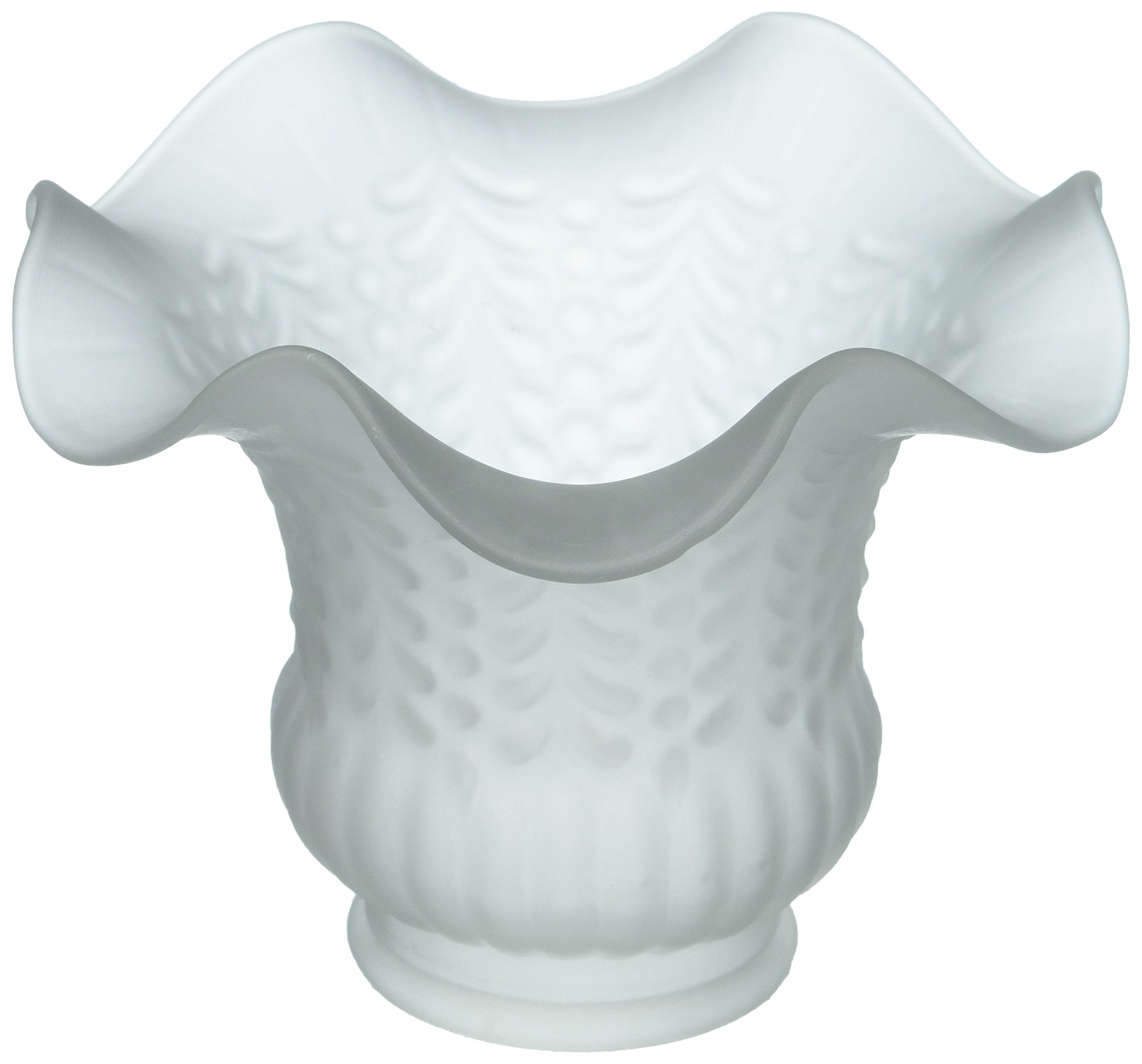 White Westinghouse Satin Crystal Fixture & Fan Glass Shade - White Plastic Design