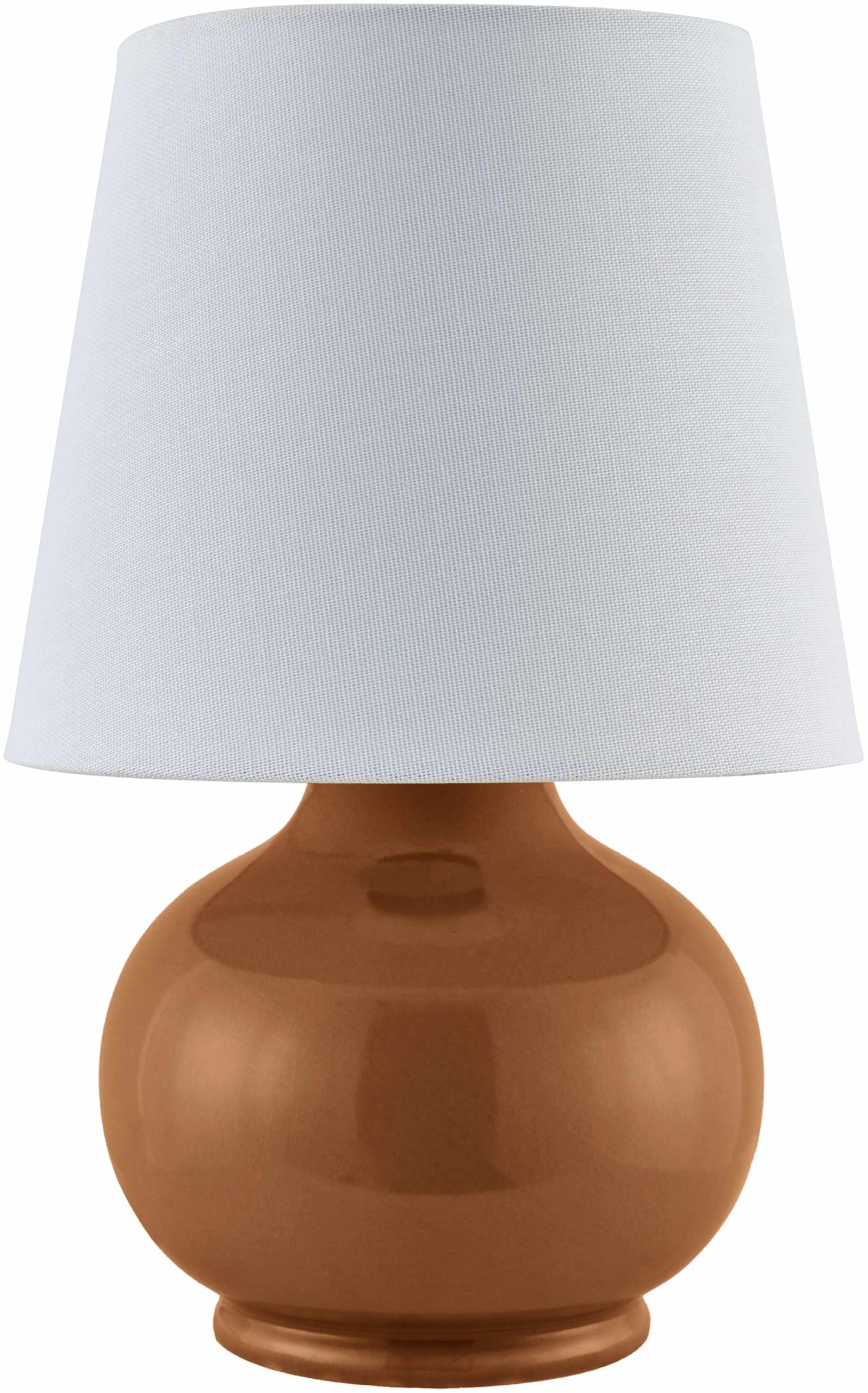 Hauteloom Theisseil Table Lamp, Ceramic, 13inH x 8inW x 8inD, Tan/White/Translucent, Model TXCHMC4-015