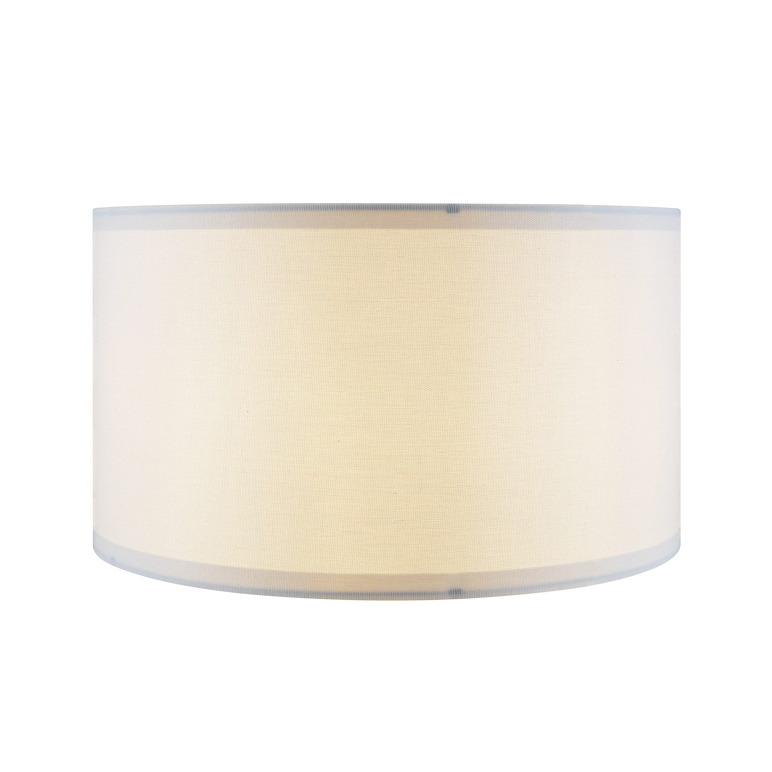 Aspen Creative 38872-2, Drum Collapsible Uno Lamp Shade, White, 16 Top x 16 Bottom x 9 Height, Set of 2