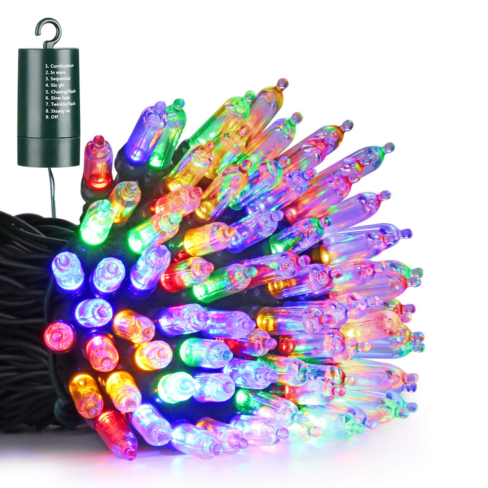 Joomer Battery Christmas Lights, 33ft 100LED Battery Operated Mini String Lights 8 Lighting Modes Timer Waterproof for Home, Gar