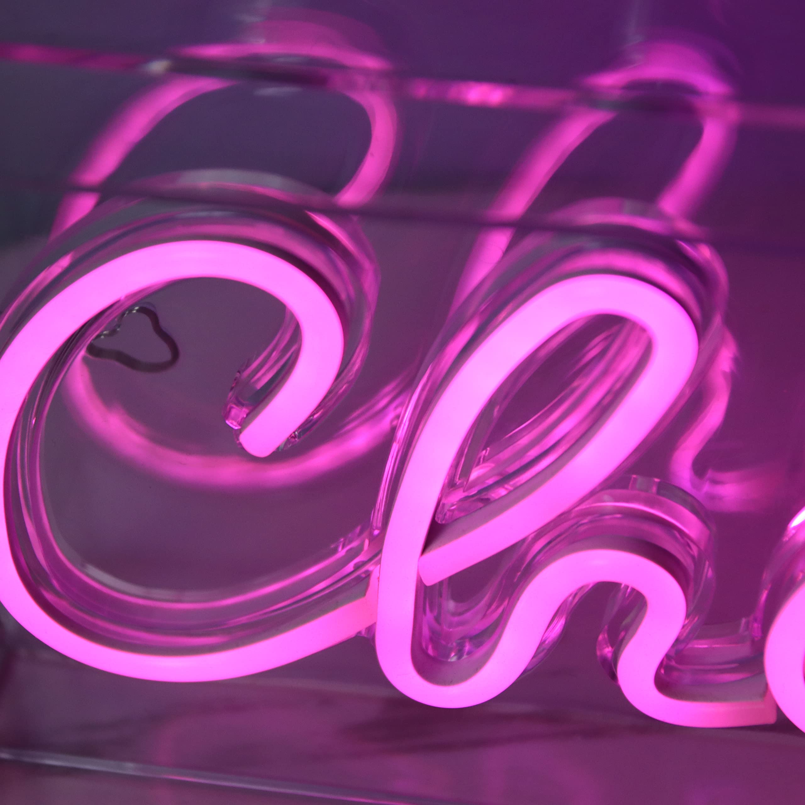 Heliwey Pink Cheers Neon Sign Light - Usb Led Wall Décor For Parties & Events