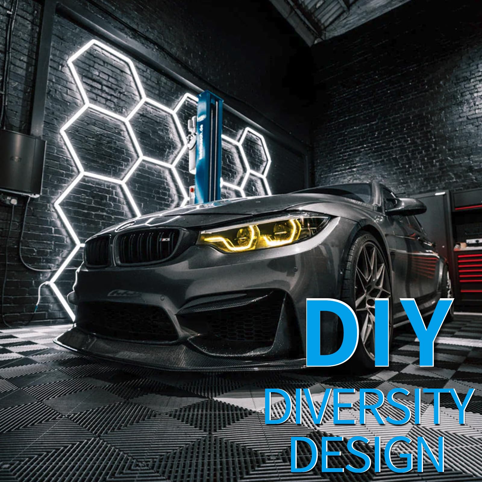 Lzhome Hexagon Led Garage Light: 25 Pack Updated Bigger Size, 26400Lm Super Bright Car Detailing Ceiling Led Shop Light For Ware