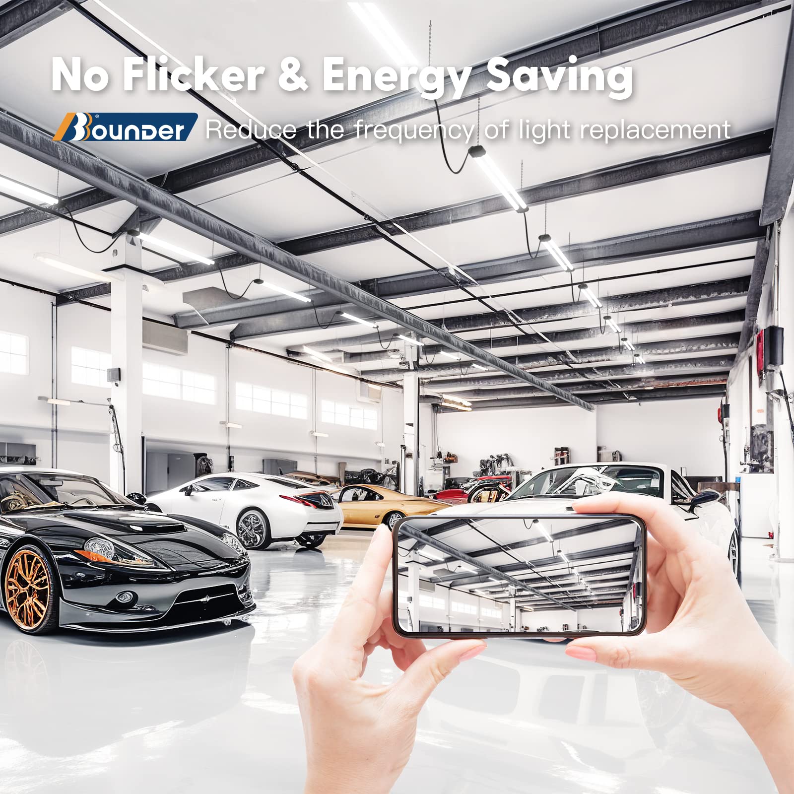 Bbounder 3Ft Led Shop Light Fixture, Super Bright 3300Lm, Cool Daylight White 6500K, Ceiling Or Hanging Mount, Durable Garage Sh