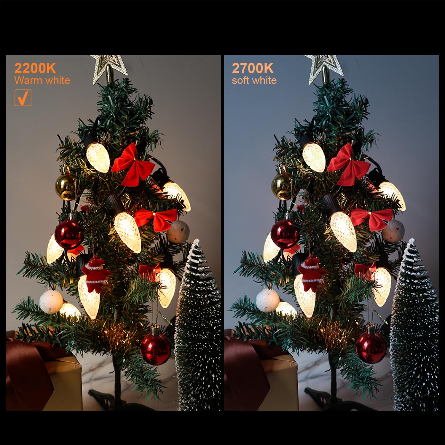 100 Pack C9 Led Christmas Lights Bulb, C9 Replacement Led Christmas Lights Outdoor Bulb, C9 Shatterproof Led Bulb For Christmas