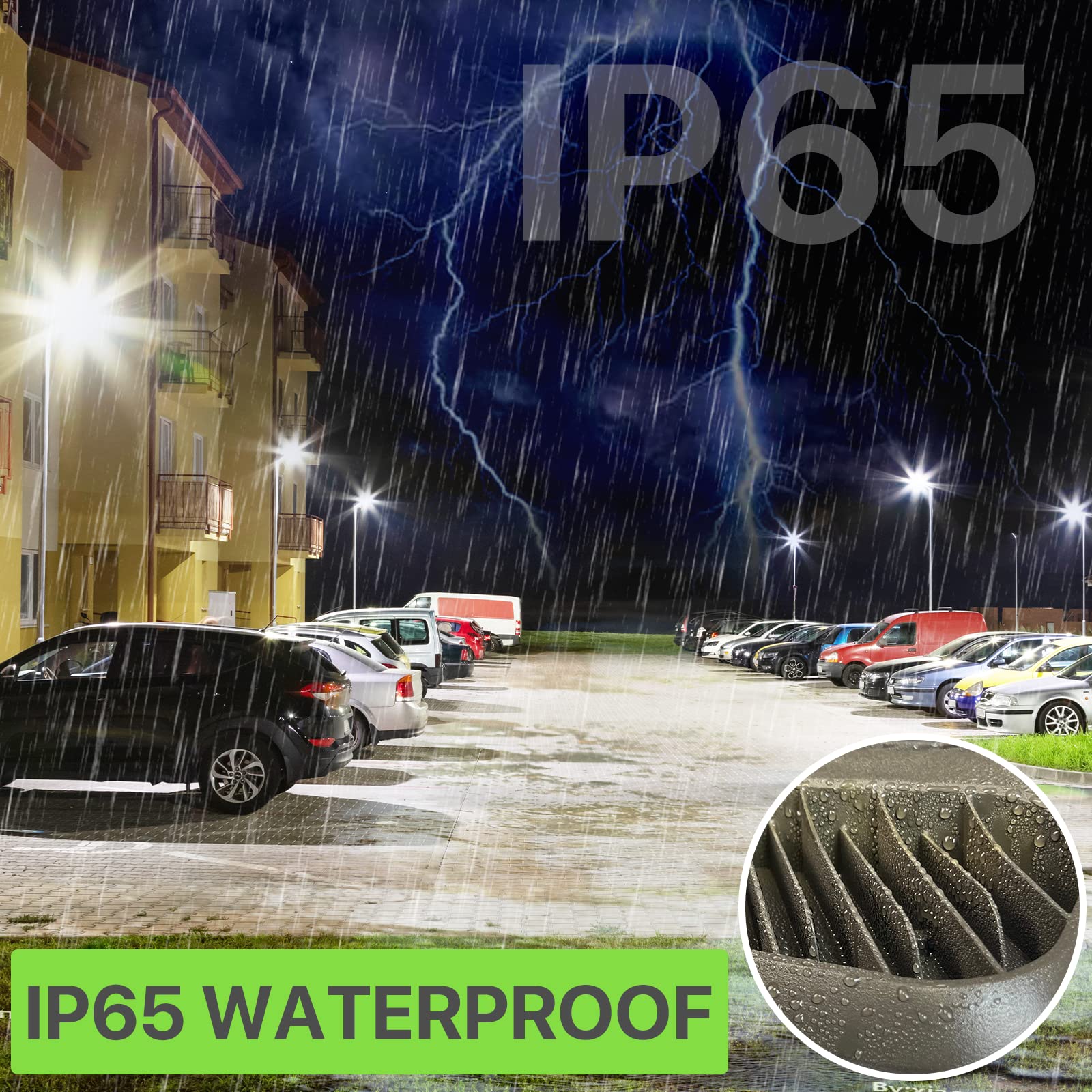 Glitgate 150W Parking Lot Lights, 22500Lm(150Lm/W) Adjustable Slip Fitter Mount Street Lights With Dusk To Dawn Photocell, 100-277V Ip65 Waterproof Led Shoebox Light For Yard, Roadway 2 Pack