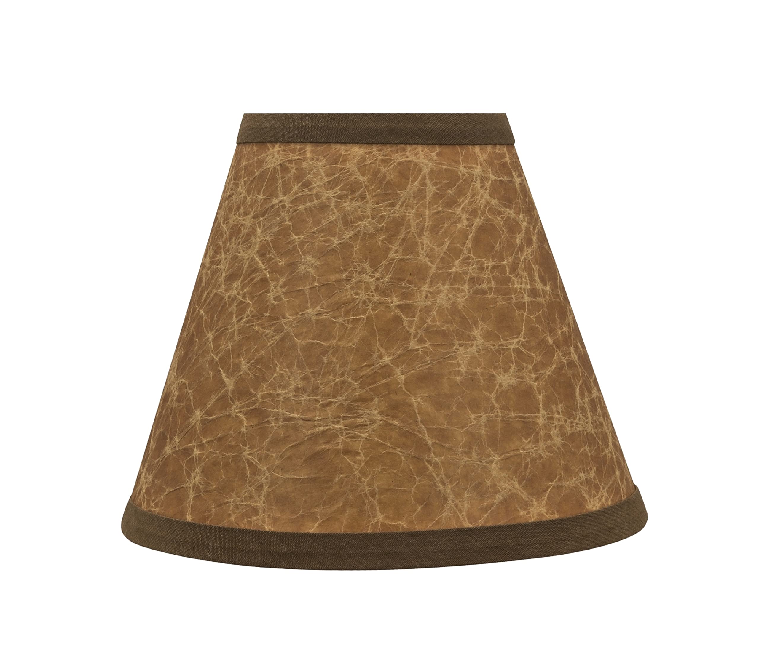 Aspen Creative 32117-2A Small Hardback Empire Shape Chandelier Clip-On Lamp Shade Set (2 Pack), Transitional Design In Dark Brown, 6&quot; Bottom Width (3&quot; X 6&quot; X 5&quot;)