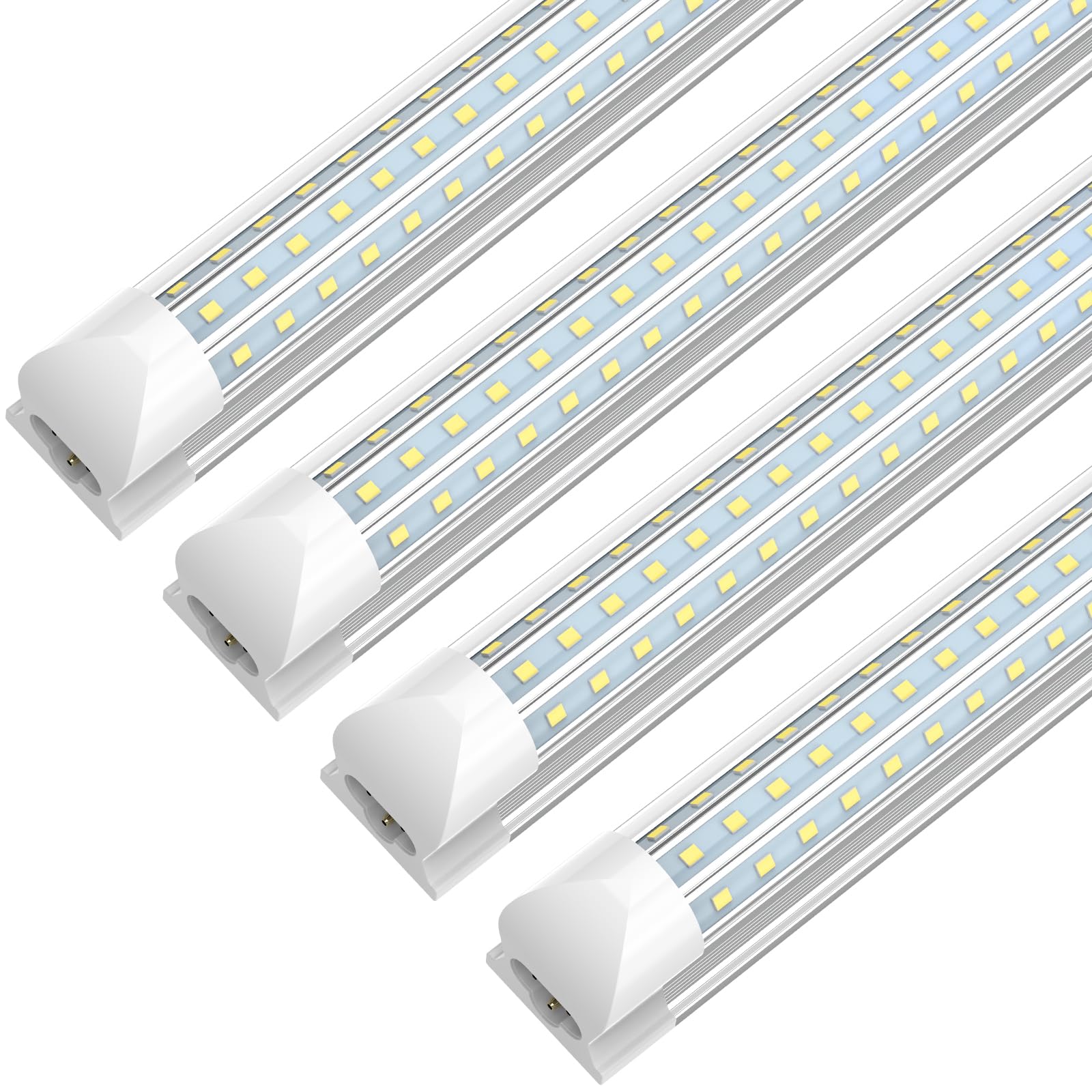 SHOPLED LED Shop Light 8FT, 90W 11700 LM 5000K Daylight White, Linkable T8 Ceiling Light Fixtures, D-Shape, 8 Foot LED Shop Ligh