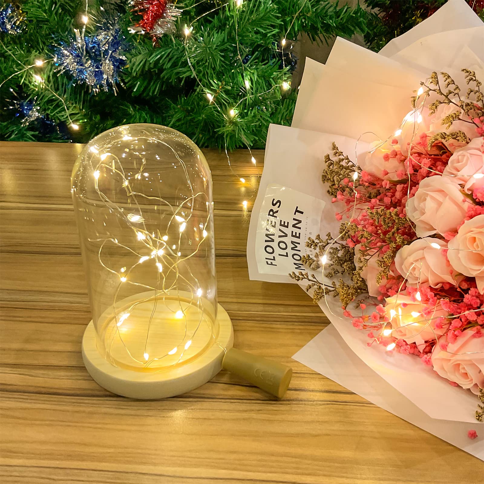 Etinga 30 Pack Wine Bottle Lights With Cork, 20 Leds, 6.6 Ft, Fairy Mini String Lights For Diy Jar Halloween, Christmas, Party Decoration, Wedding Listing (30 Pack, Warm White)