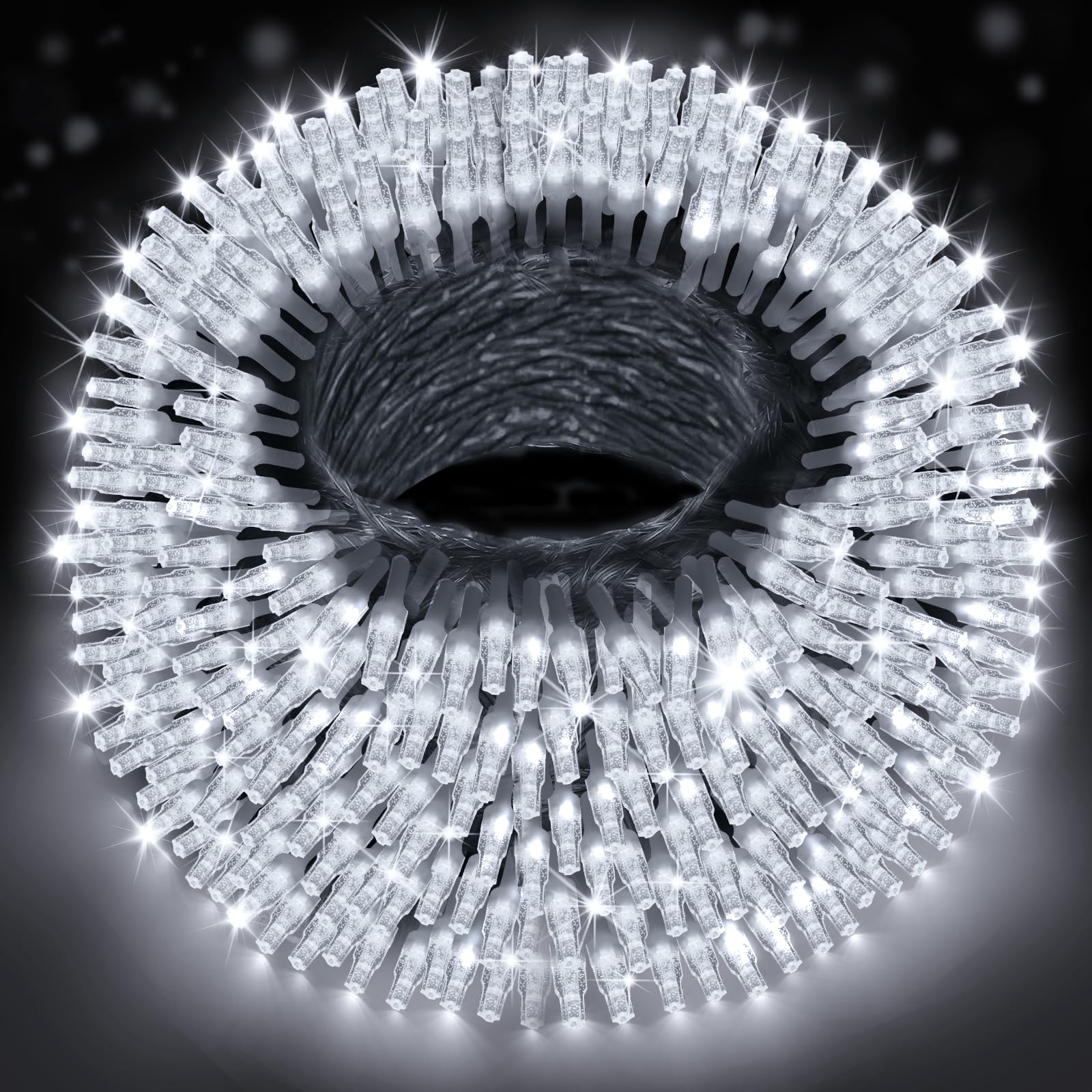 FLVOECN 98Ft 200LED F8 Upgraded Christmas Lights Outdoor Decorations 8 Modes & Memory Timer Christmas Lights with Plug in Waterp