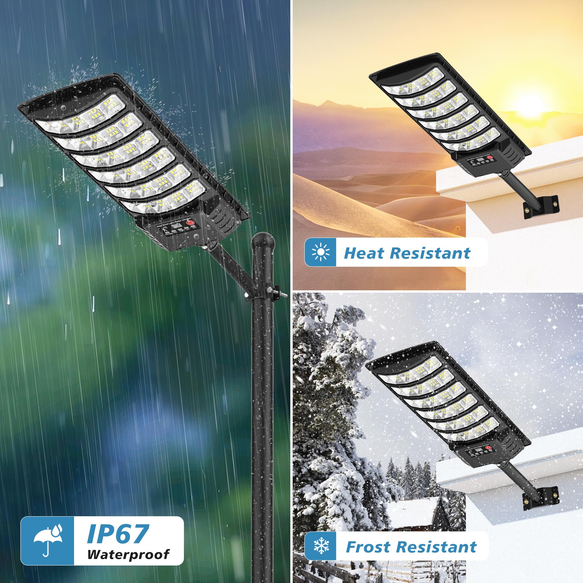 OKPRO Solar Street Lights Outdoor - Waterproof Dusk to Dawn with Motion Sensor, Remote Control, 4-Pack, Black, Model NZ180