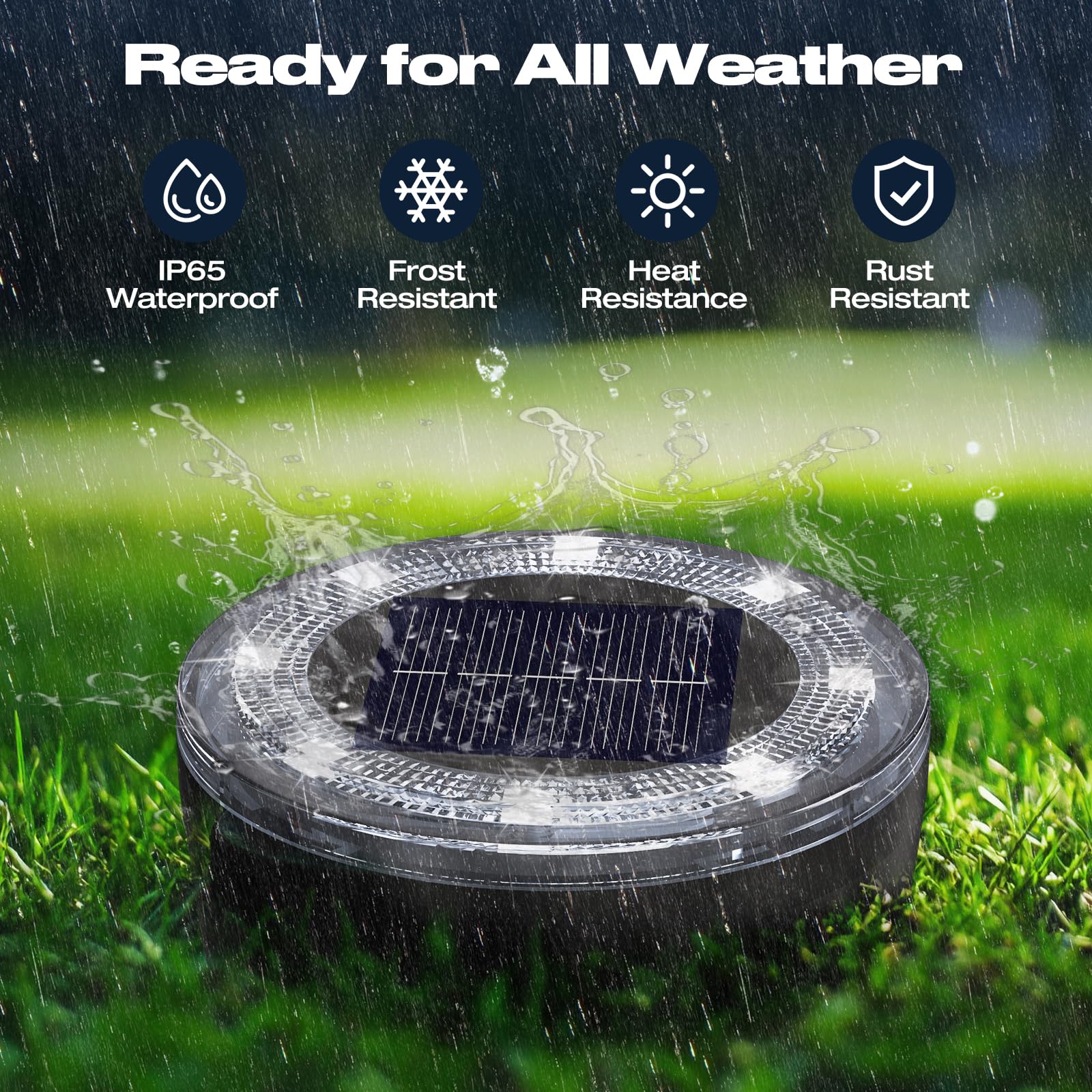 Vighep Mini Solar Ground Lights  24 Pack Solar Lights Outdoor Waterproof  Upgraded Led Flat Landscape Lighting For Outside Pathway Garden Patio Yard Driveway Cold White