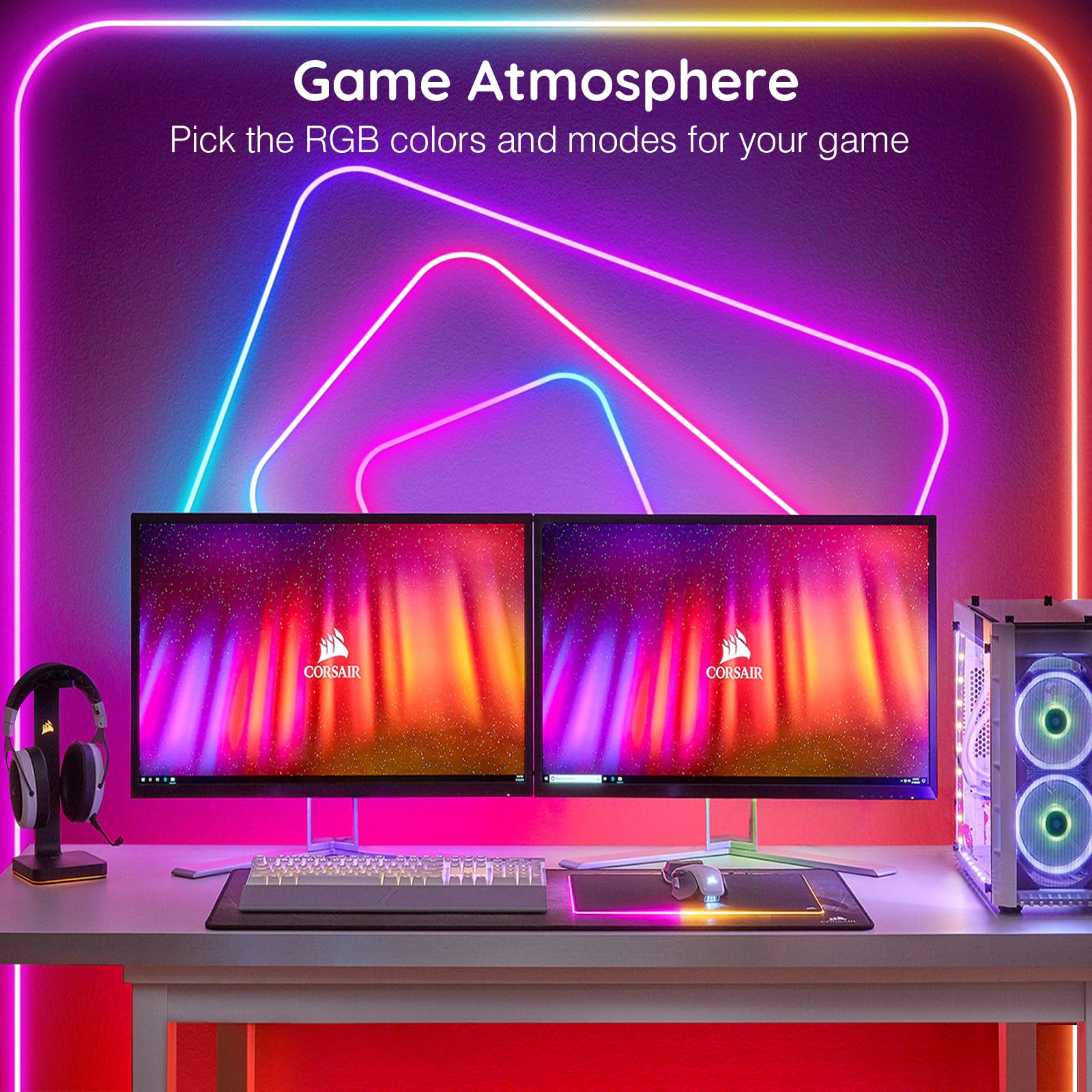 SINLEY 100FT LED Neon Rope Lights, IP68 Waterproof RGB, App/Remote Control, Music Sync, Flexible Strip Lights for Indoor/Outdoor Use