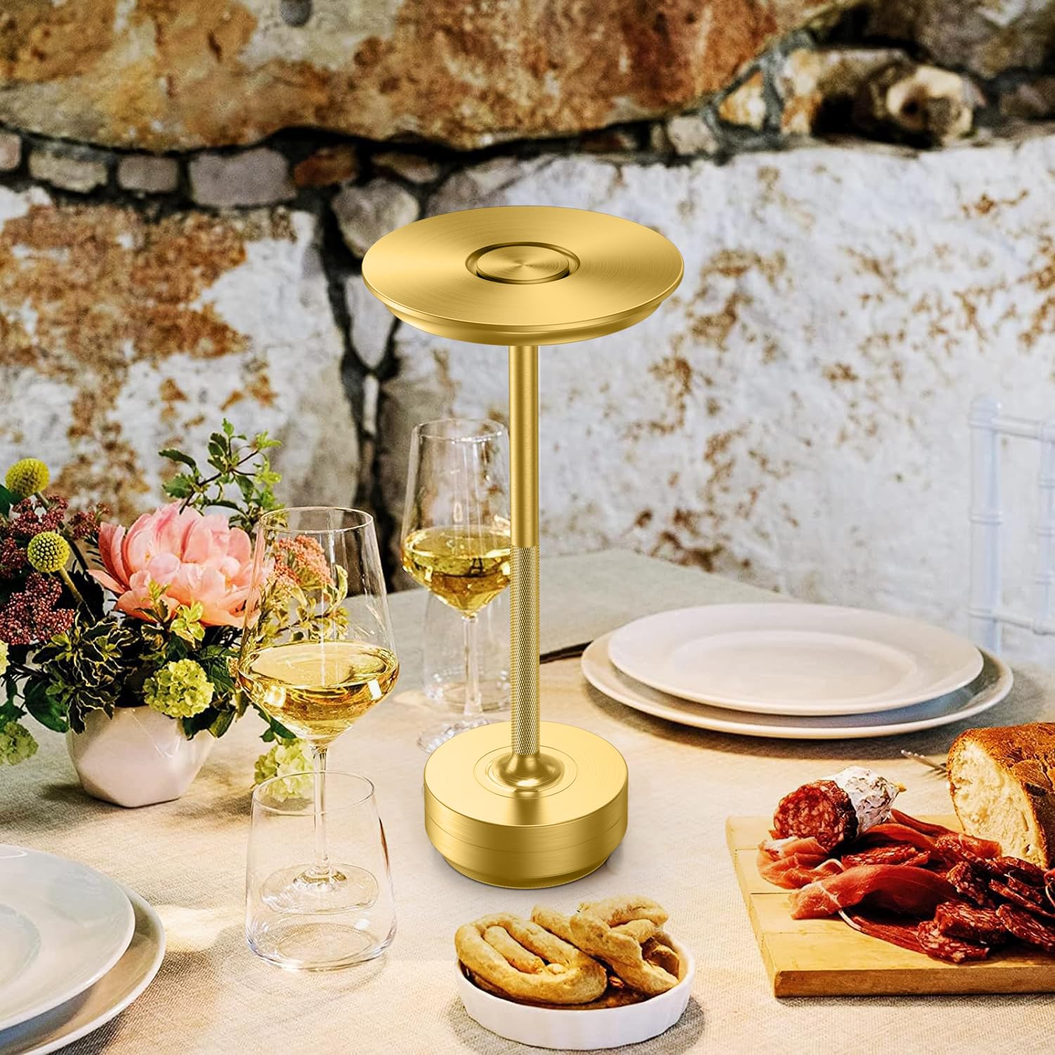 Fdidc Rechargeable Cordless Table Lamps,Portable 5000Mah Table Light Touch 3 Color Stepless Dimming Battery Powered Led Table La