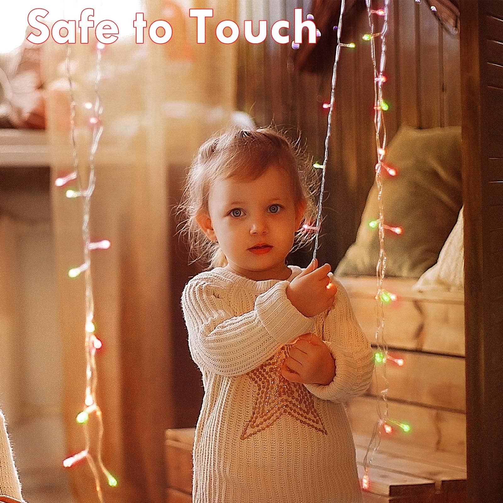 Extra-Long String Lights Outdoor/Indoor, 200 Led Upgraded Super Bright Christmas Lights, Waterproof 8 Modes Plug In Clear Wire Fairy Lights For Bedroom Party Wedding Garden Patio Tree (Red & Green)