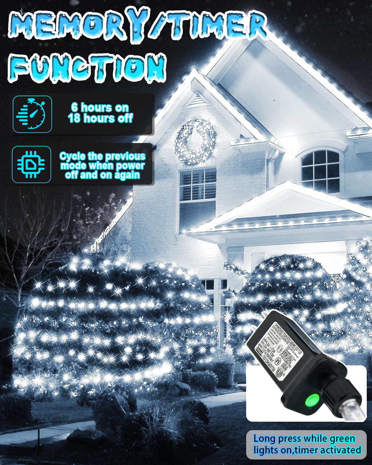 9.8Ft X 6.6Ft Christmas Net Lights, 200 Led Net Lights With 8 Modes, Connecable, Timer, Waterproof Halloween Lights Outdoor Bush