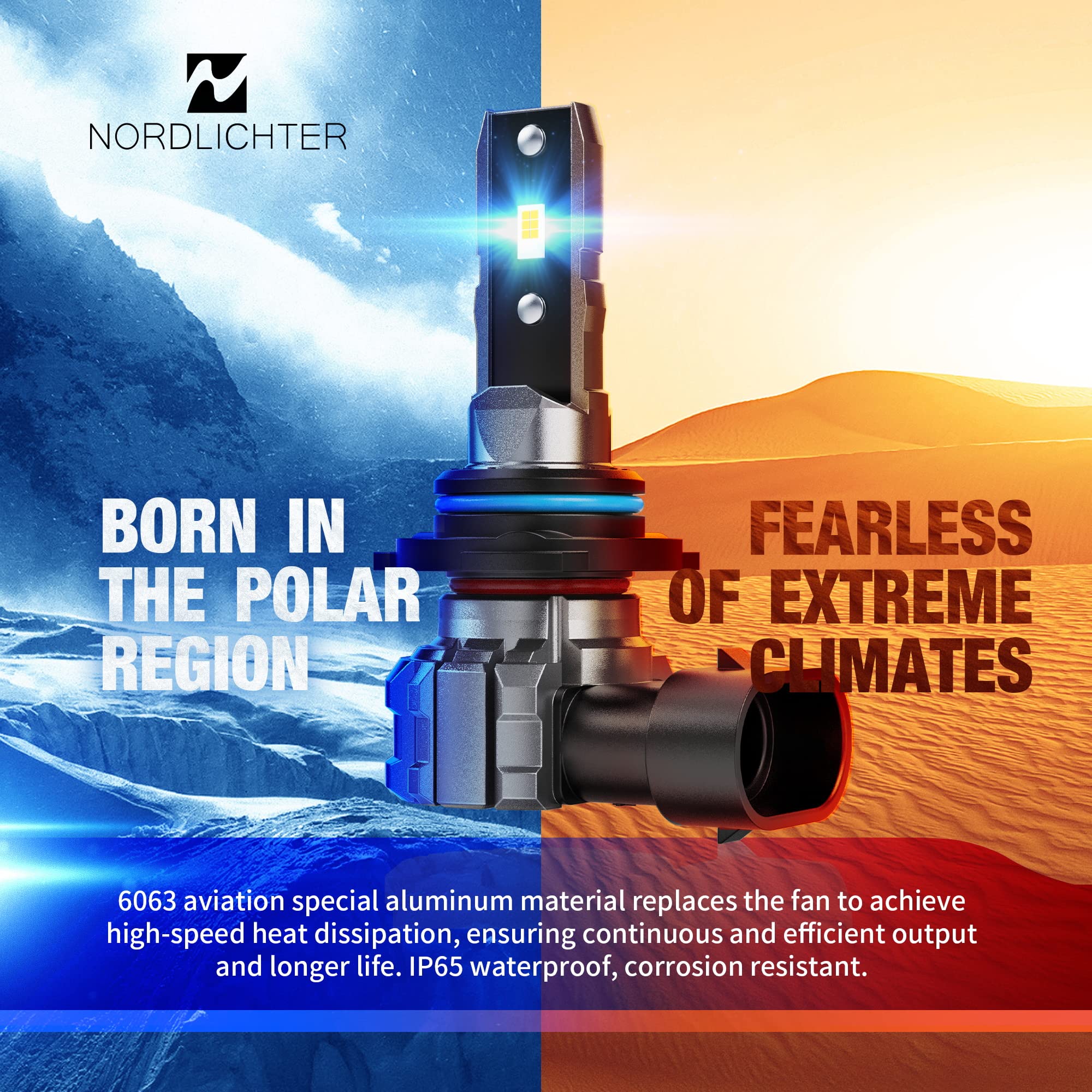 N Nordlichter 9006 Bulbs, 9006 Fog Light 300% Brightness 1:1 Mini Size 6500K Xenon White Fanless Wireless Bulbs For Car (Pack Of