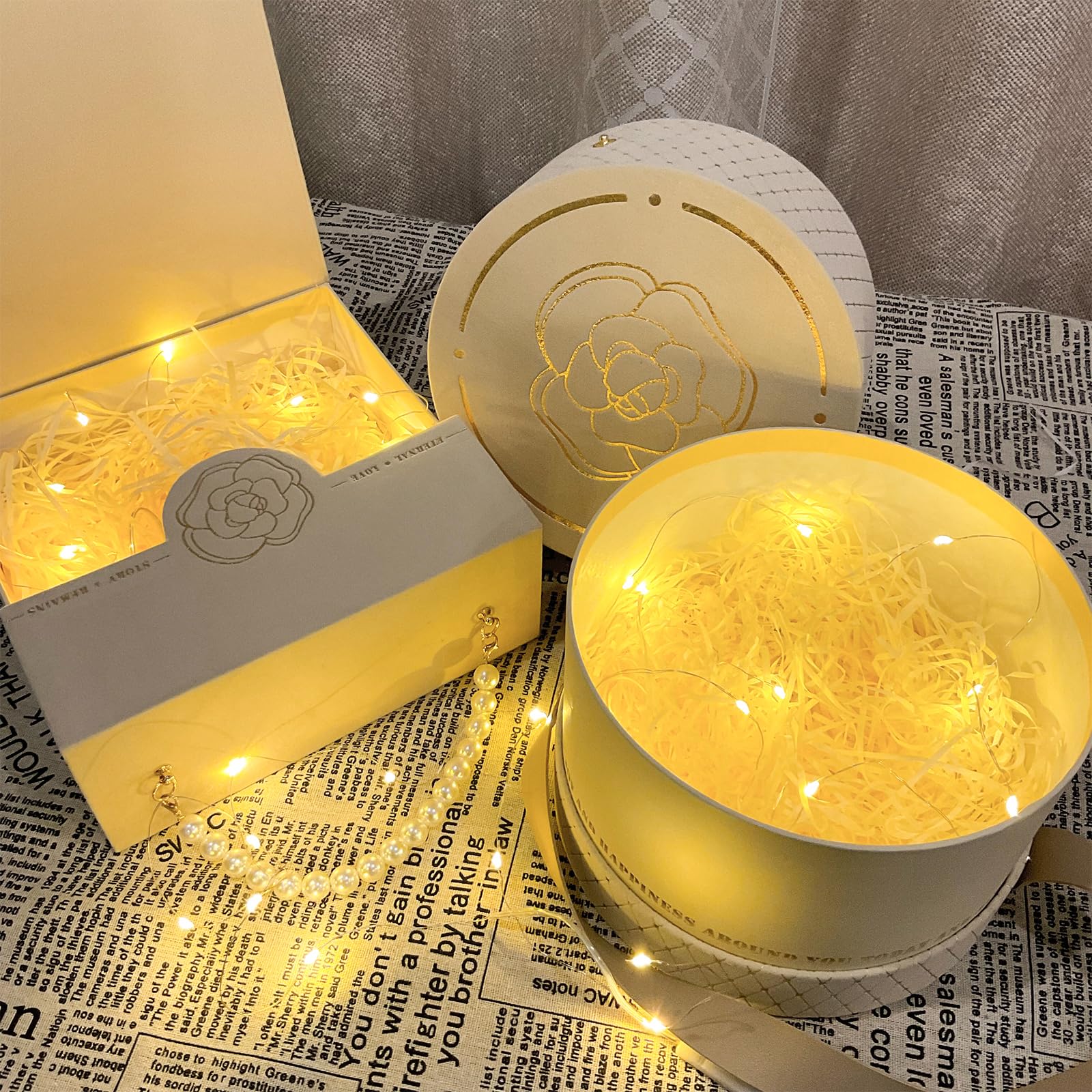 Etinga 10 Pack Fairy Lights Battery Operated String Lights, 10 Led On 3.3Ft Silvery Copper Wire,For Flowers Gift Box Wedding Party Christmas Decoration (10 Pack, Bright Yellow)