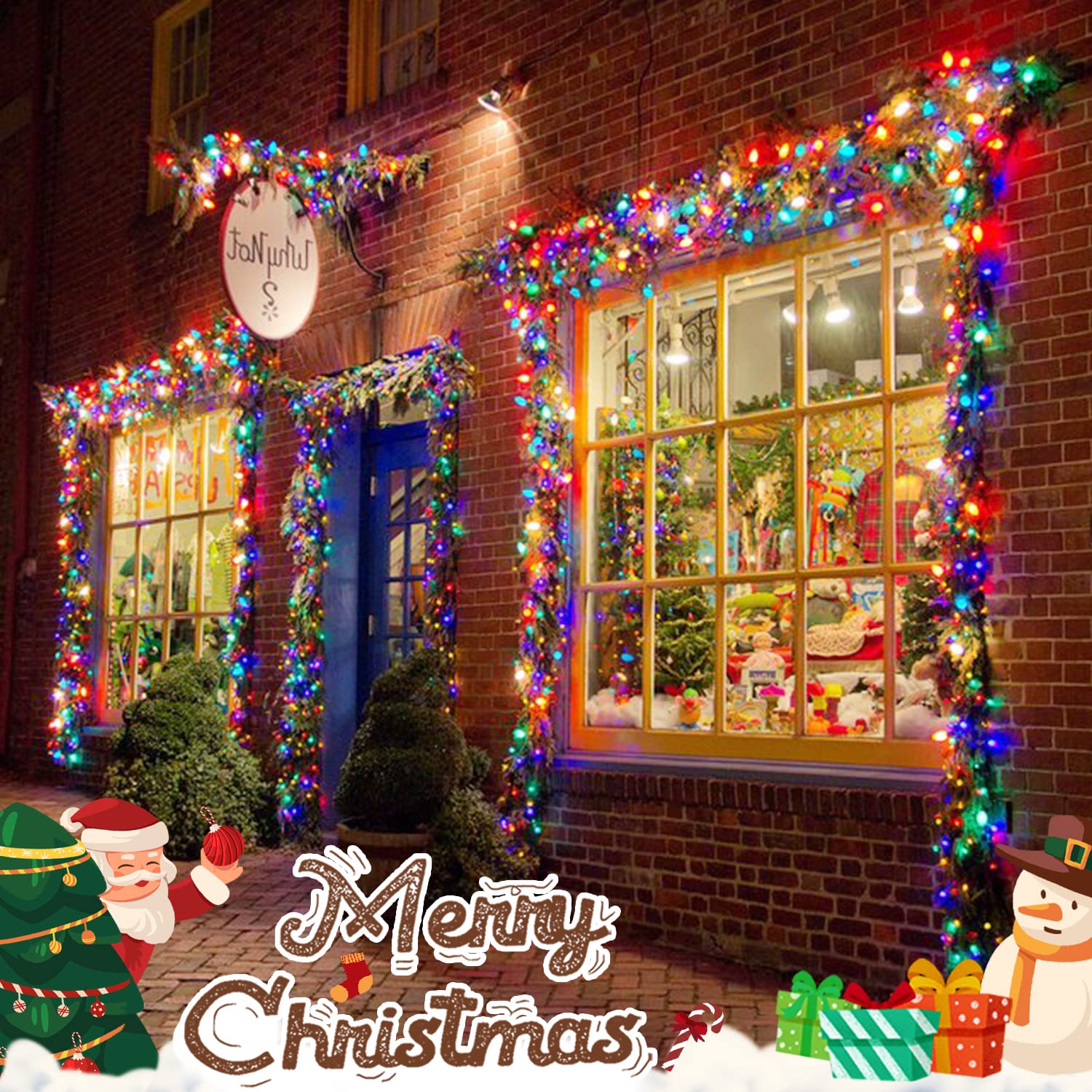 JMEXSUSS Easter String Lights, 33ft Battery Operated, 100 LED, 8 Modes, Waterproof, Multicolor Decor for Indoor/Outdoor Use