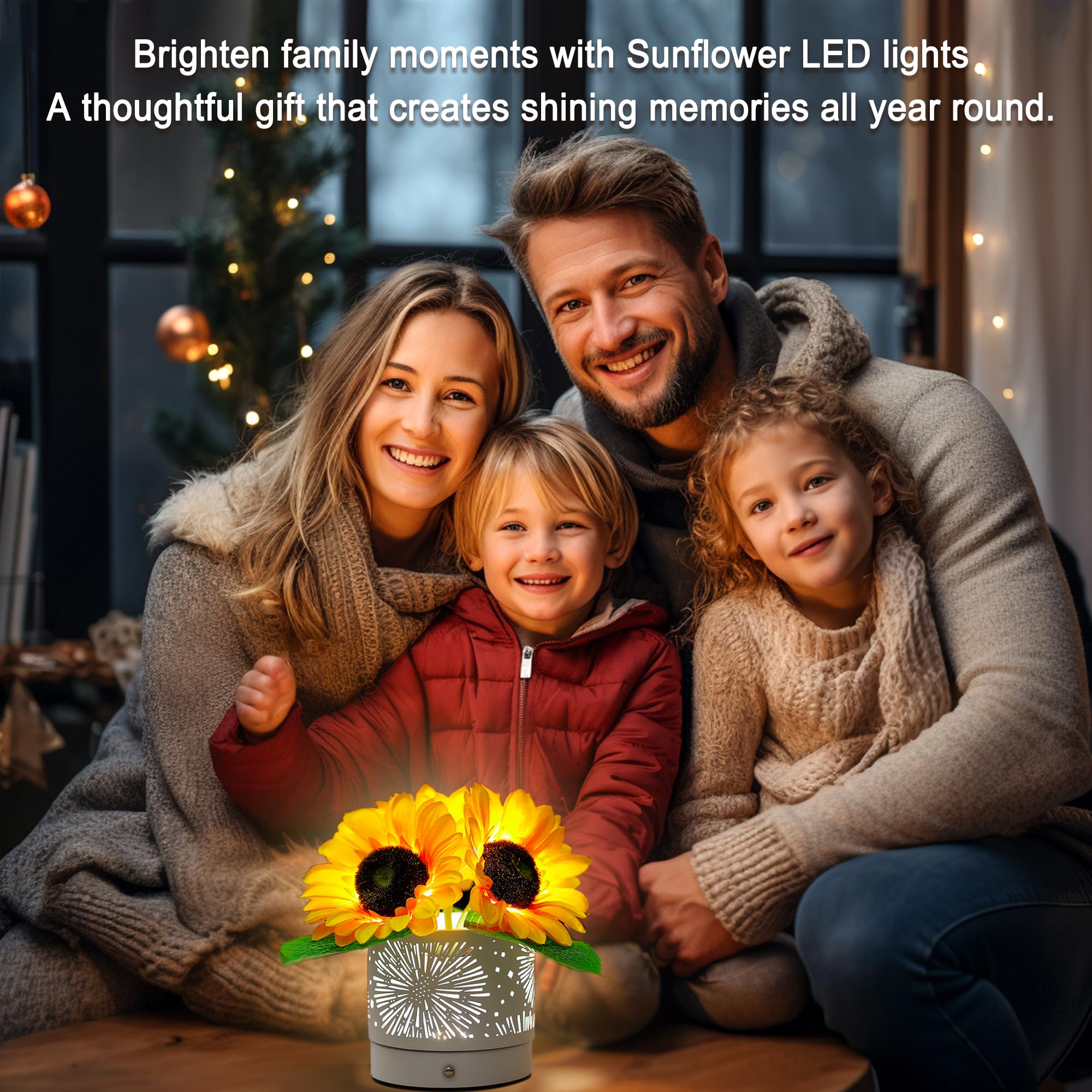 Artificial Sunflower Led Lamp Gifts For Womens Mom Grandma Aunt Wife Friends Her Mothers Day Christmas Birthday Gifts, Perfect V