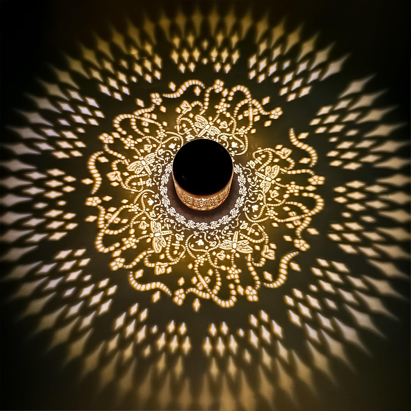 JOINOW Solar Lanterns - Bronze Dragonfly Design, Waterproof Hanging Garden Decor for Outdoor Yard, Patio & Pathway - Perfect Gift for Women, Mom, Grandma