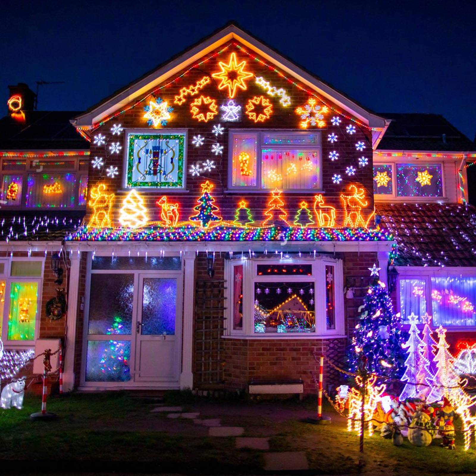 Multicolor 66Ft String Lights Outdoor/Indoor, 200 Led Upgraded Super Bright Christmas Lights, Waterproof 8 Modes Fairy Twinkle Lights For Xmas Tree Party Wedding Garden Backyard Patio Tree(Multicolor)