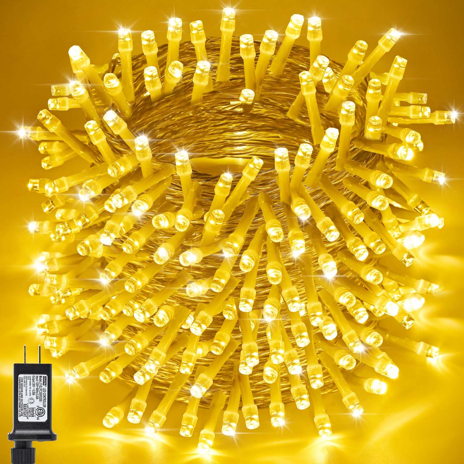 Zhouduidui 800Led Warm White Christmas String Lights, 330Ft Waterproof Twinkle Lights