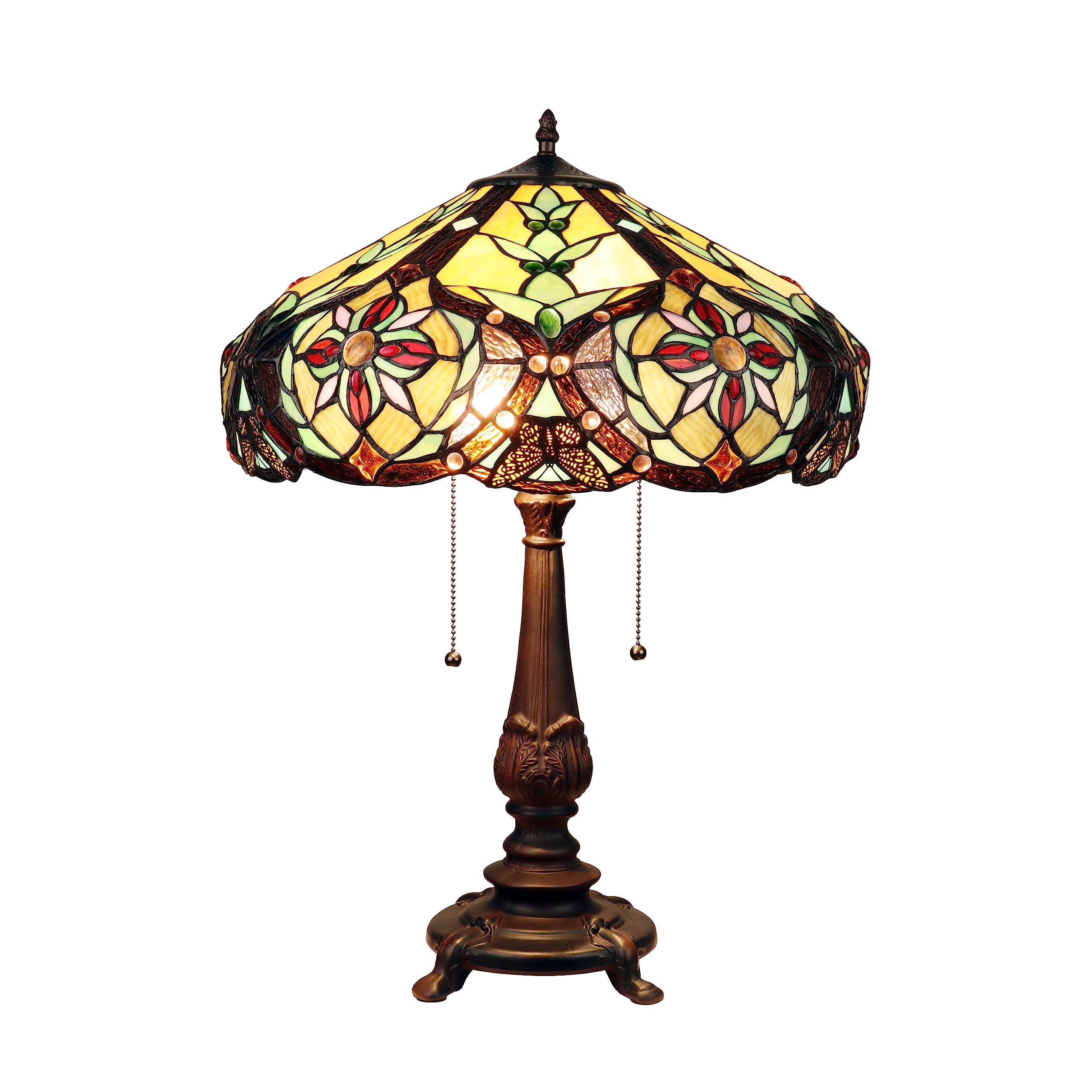 CORA Victorian-Style 2-Light Dark Bronze Finish Table Lamp 18 Wide
