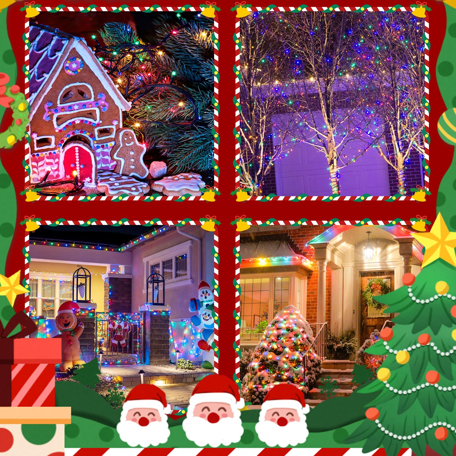 Voice Control 88Ft 240Led Smart Christmas String Lights Outdoor/Indoor | String Lights Plug In With Remote  12Modes  7Voice Commands & Timers  Christmas Twinkle Light For Xmas Tree Decor (Multicolor)