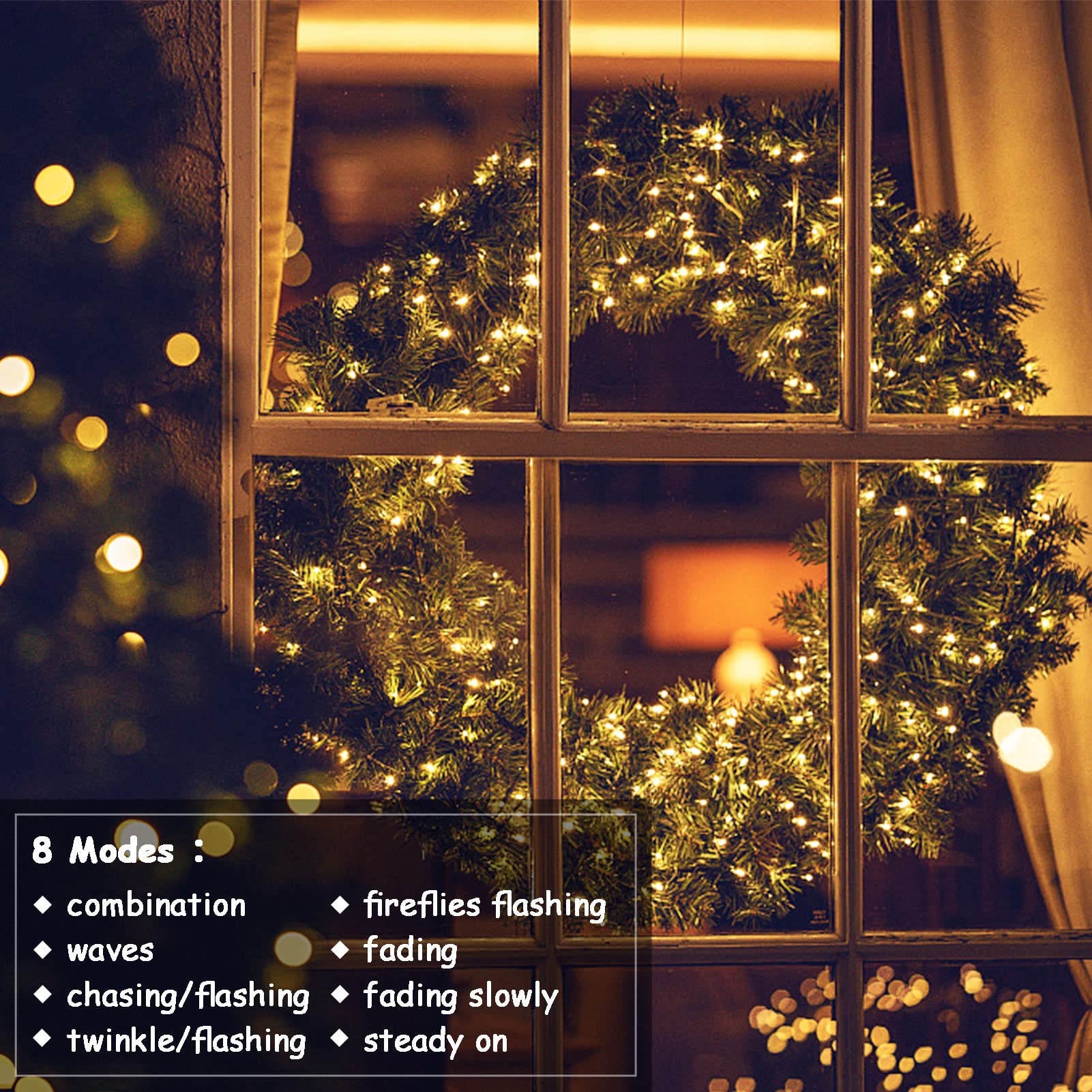 Zaiyw 50Led Battery Operated String Lights 16.5Ft With Remote & Timer, Warm White, 4 Pack