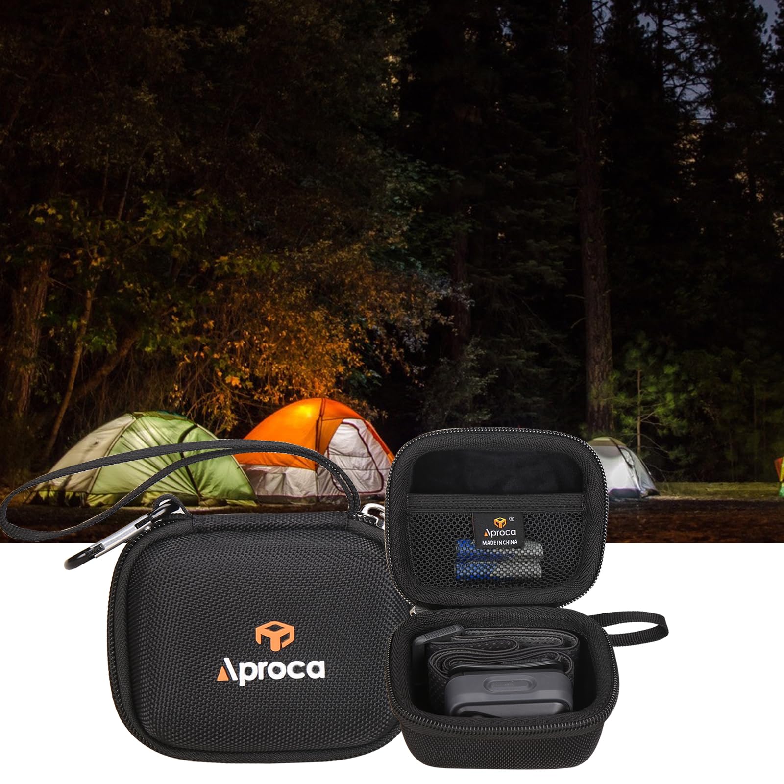 Aproca Hard Storage Travel Case for Black Diamond Headlamps, Model S468, Black