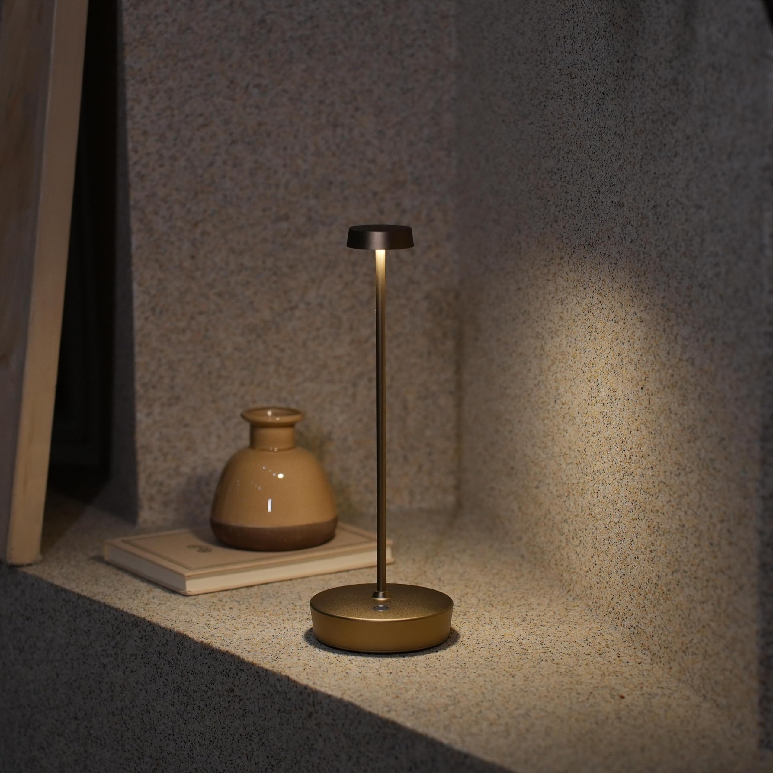 Sikevht 2Pack Led Table Lamps, Rechargeable, Dimmable, Portable For Indoor/Outdoor Use