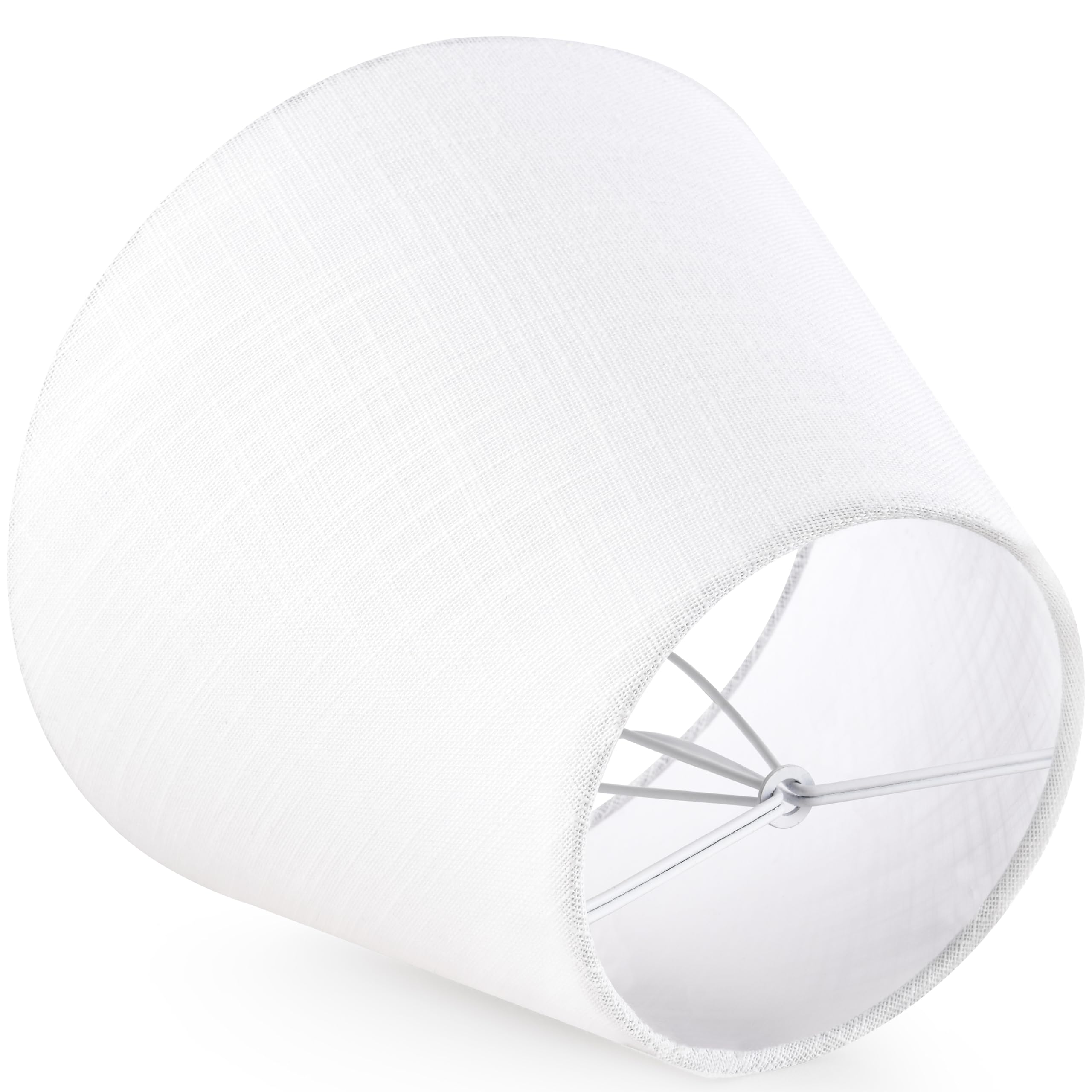 Go&So Linen Small Lamp Shades For Chandelier, Clip On Lamp Shade Set Of 5 White Lamp Shade, 4X6X5 In Mini Lamp Shades, Modern Ba