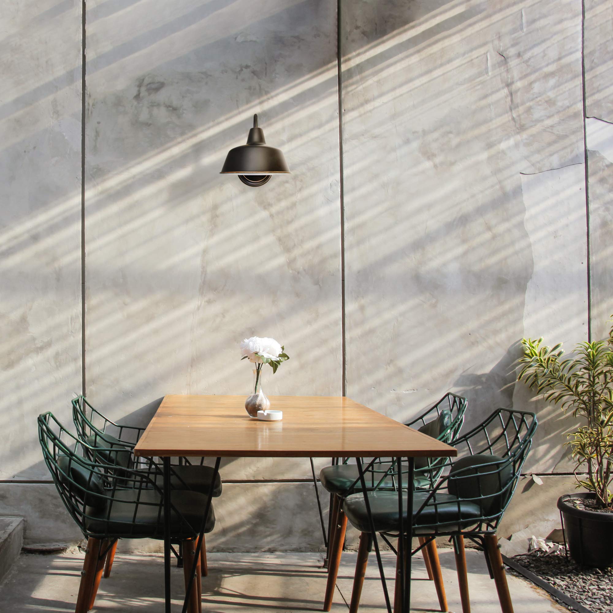 Design House Mason 1-Light Indoor/Outdoor Wall Light With Metal Shade, Wet Rated For Porch, Patio, And Garage, 579375