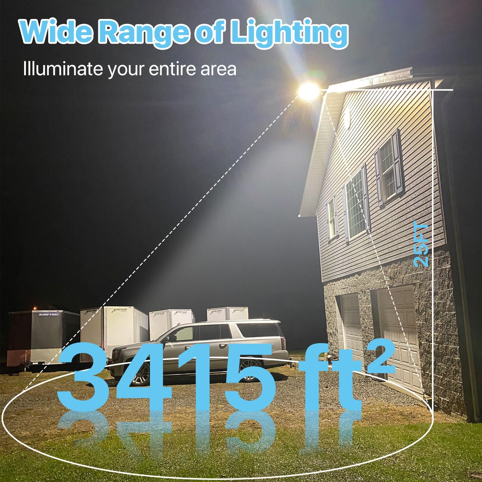 HYPERLITE 200W LED Parking Lot Light 30000LM 5000K Bronze with Photocell & Mounting Options, Model ZE-200WAPM-1