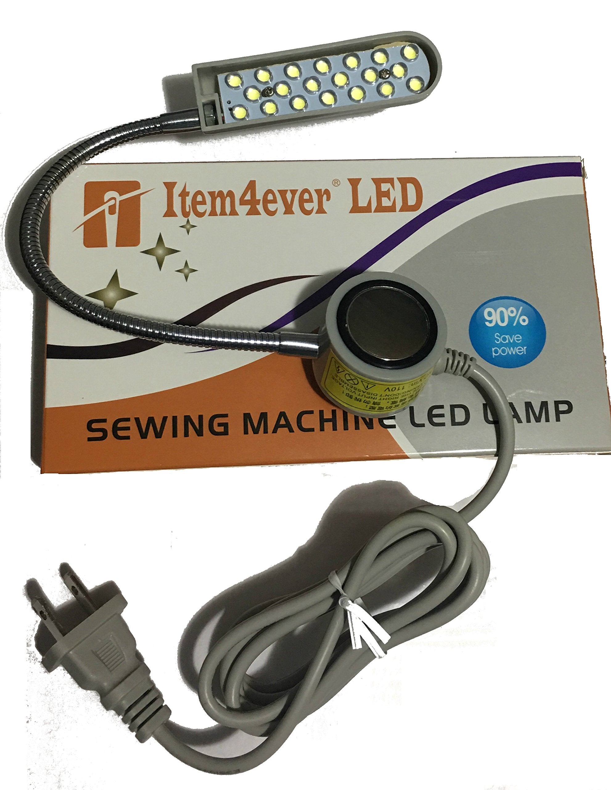 Sewing Machine Working Gooseneck Lamp + 20 Led Light, With Magnetic Mounting Base (1 Piece/Pack)