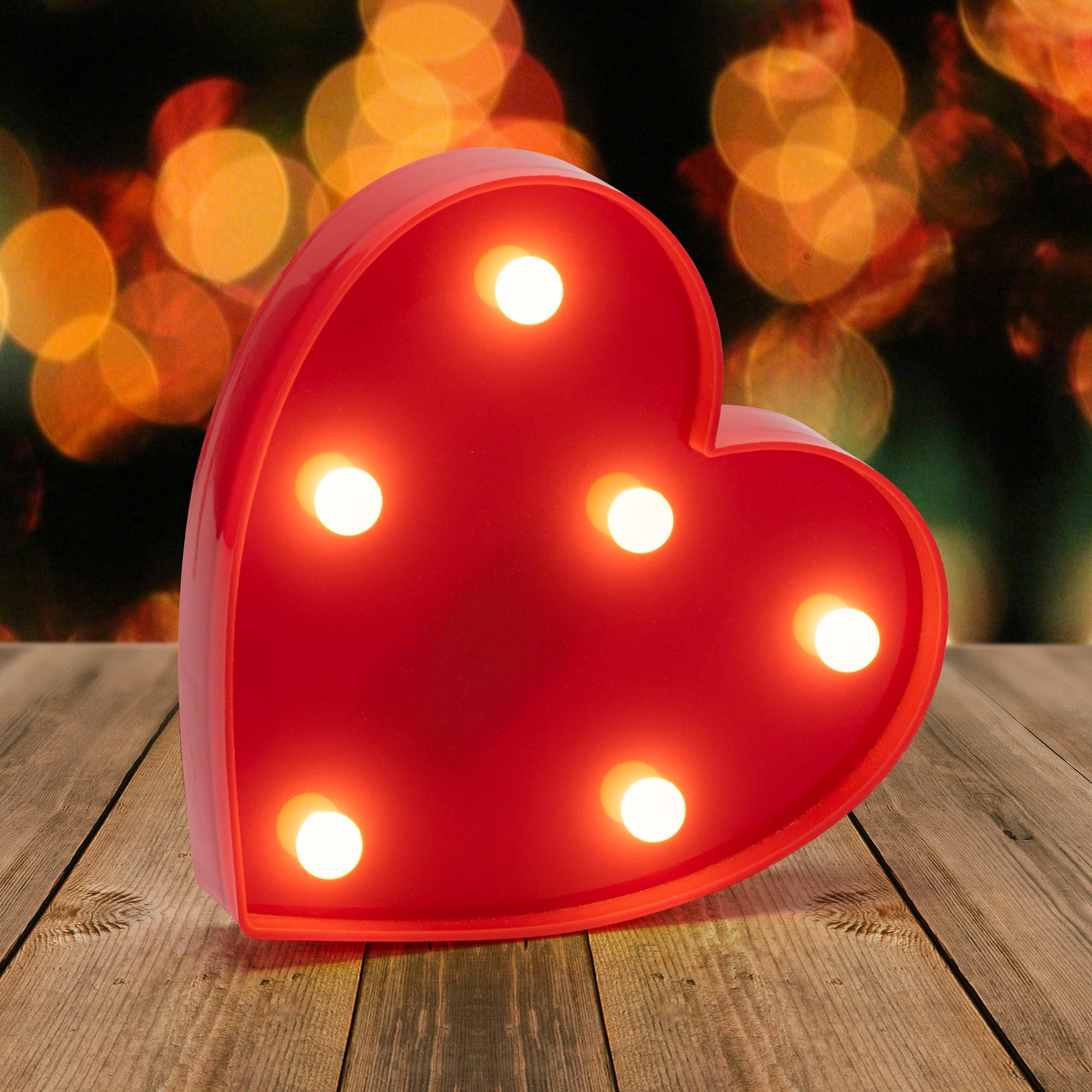 IFDGCTK Light Up Letters, LED Decorative Alphabet Lights, Battery Powered, Warm Light Heart, Model IFDGCTK