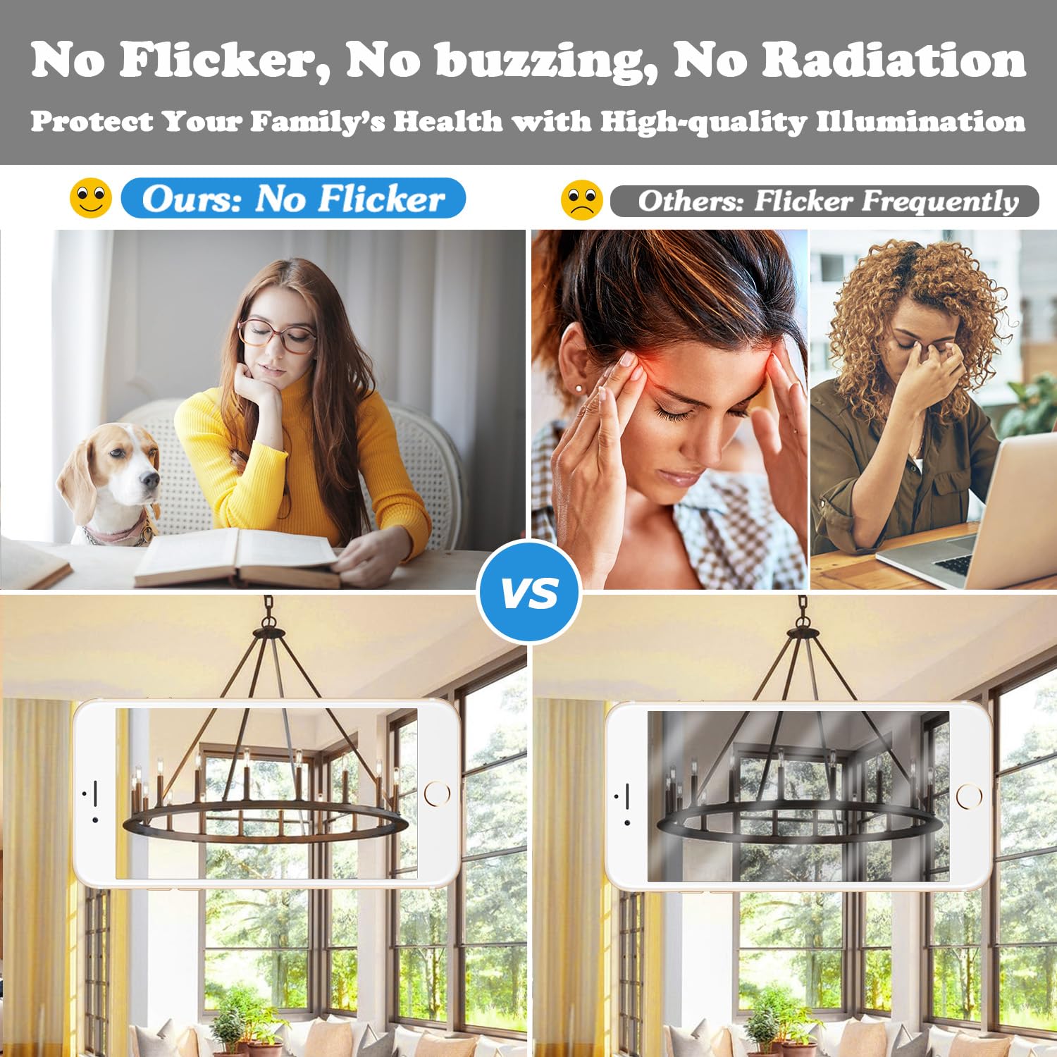 E12 Led Light Bulbs 40 Watt Equivalent, 4W Candelabra Dimmable Edison Bulbs, 5000K Daylight White T6 Led Bulbs For Chandelier Ce