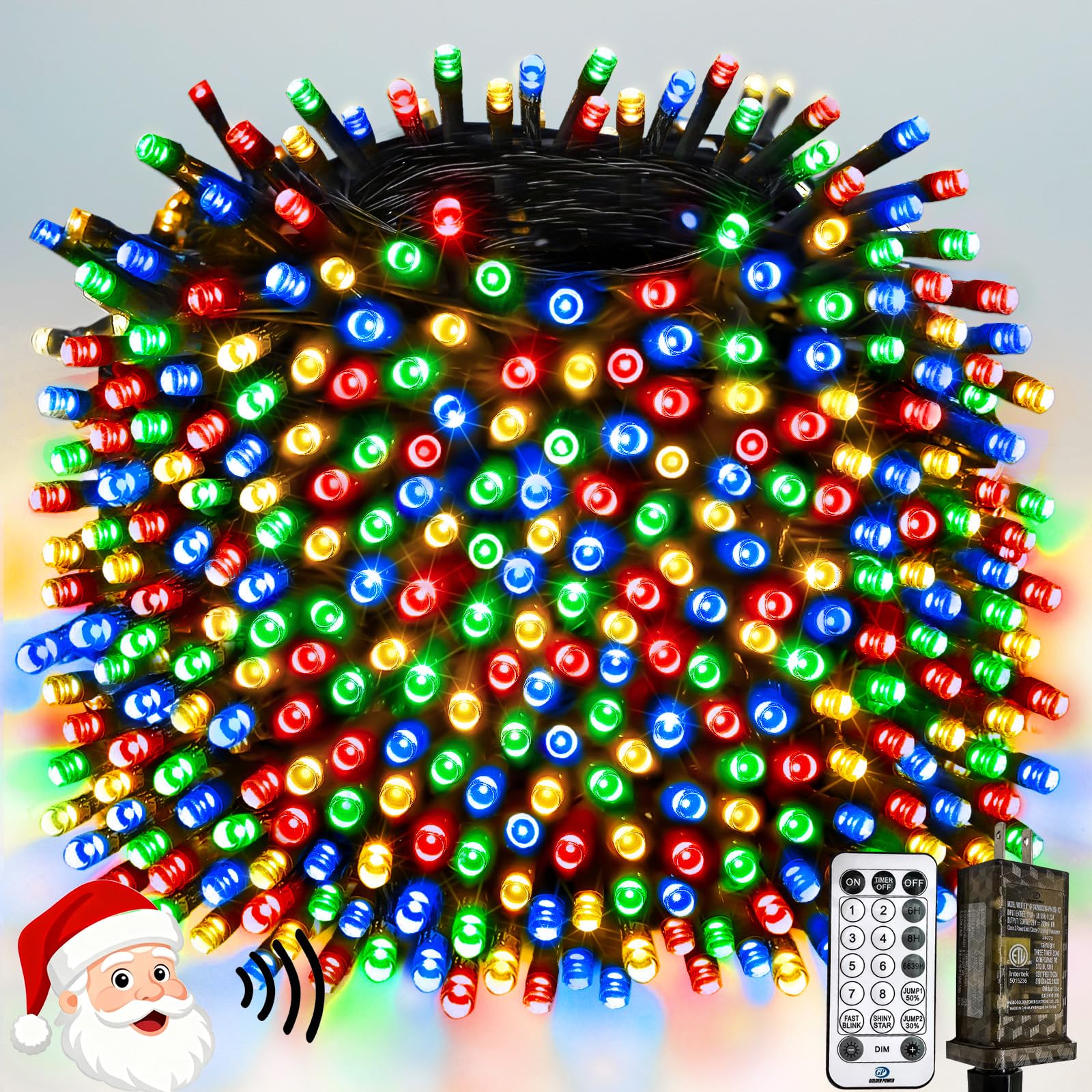 Voice Controlled Christmas Lights With Remote  264 Ft 800 Led String Lights Indoor Outdoor With 12 Modes 3 Timers  Dimmable Twinkle Light Plug In Waterproof For Xmas Tree Party Decor  Multicolor