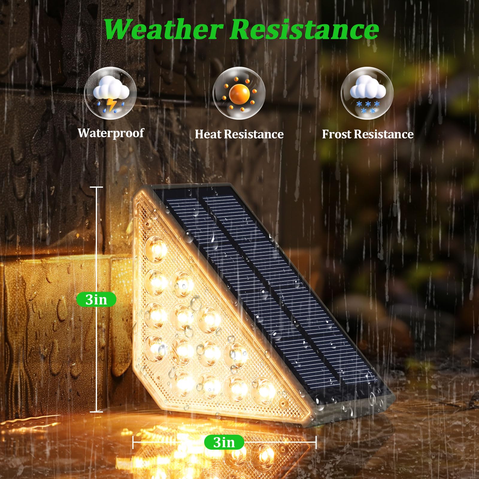 4-Pack Solar Powered Step Lights, Upgraded 2 In 1 Led Solar Stair Lighting Waterproof, Ultra Bright Outdoor Deck Lights, Solar L